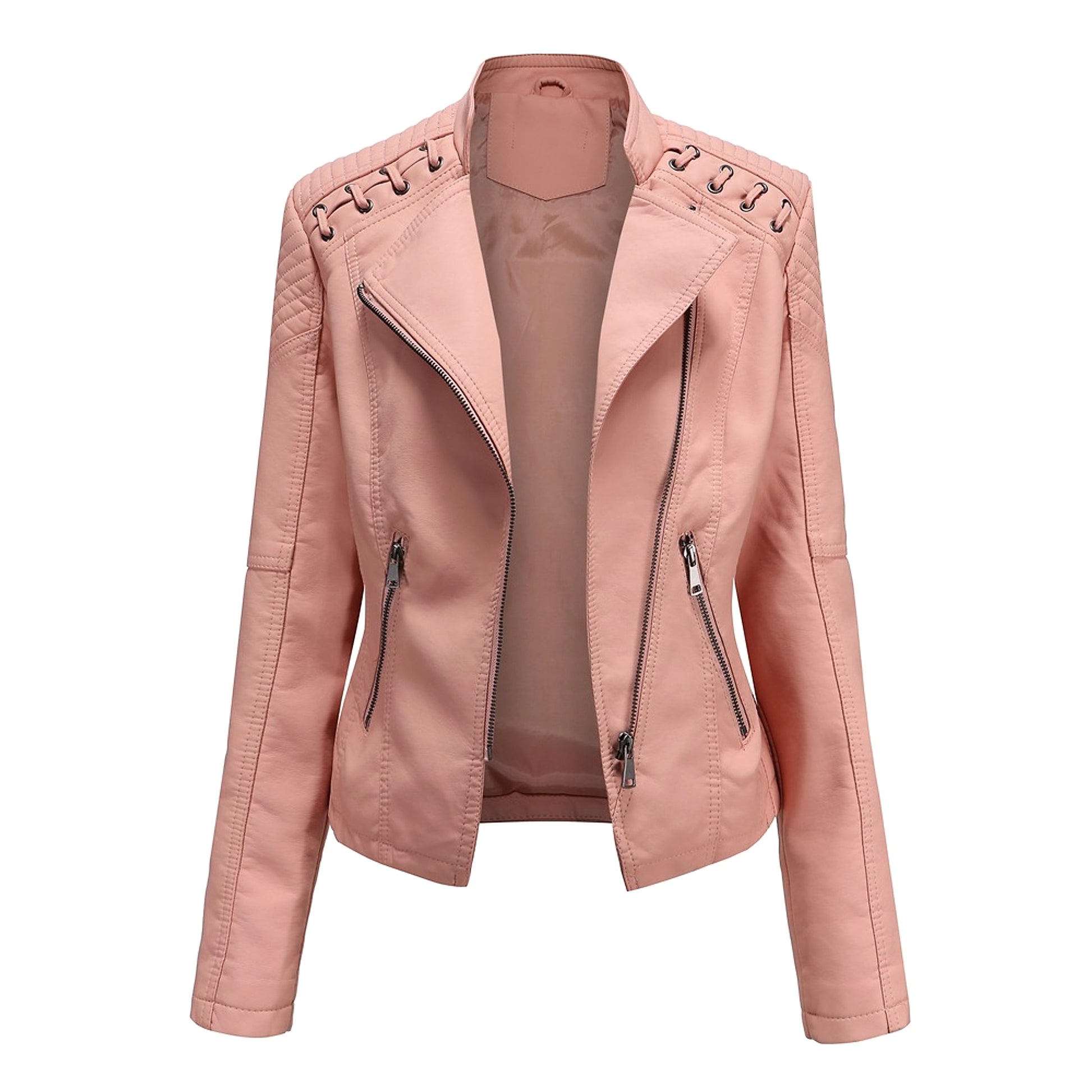 UrbanMuse™ – Faux Leather Chic Rider Jacket - enhanced image 9