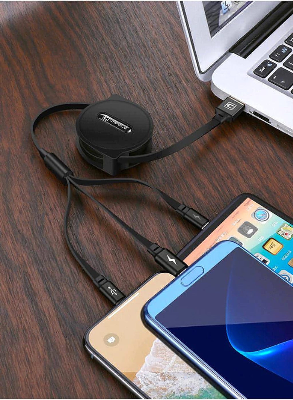 Z. Telescopic three-in-one charging line mobile phone multi-function multi-head Accessories - enhanced image 9