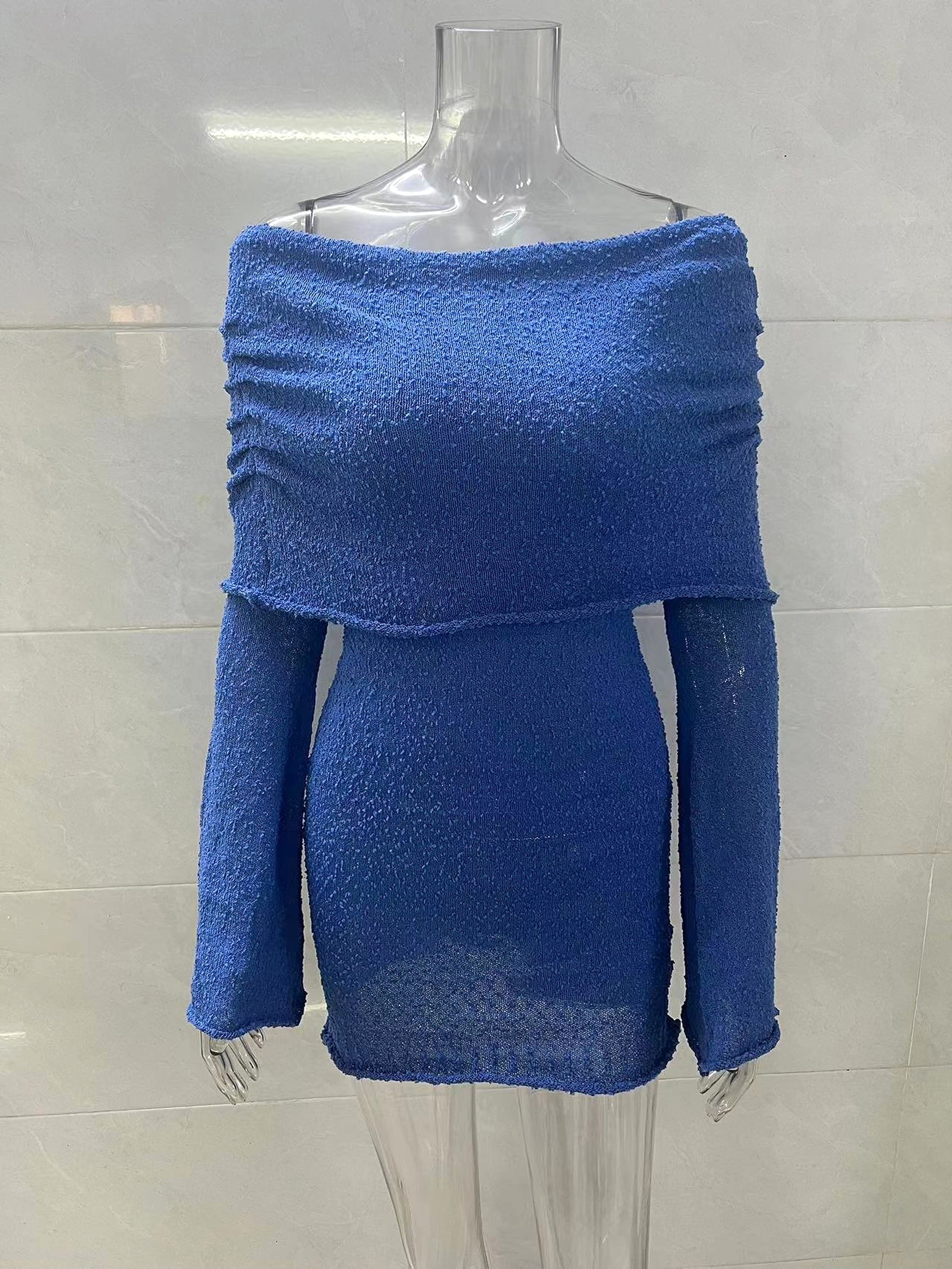 25 Edition – Off-Shoulder Knit Bodycon Dress - enhanced image 10