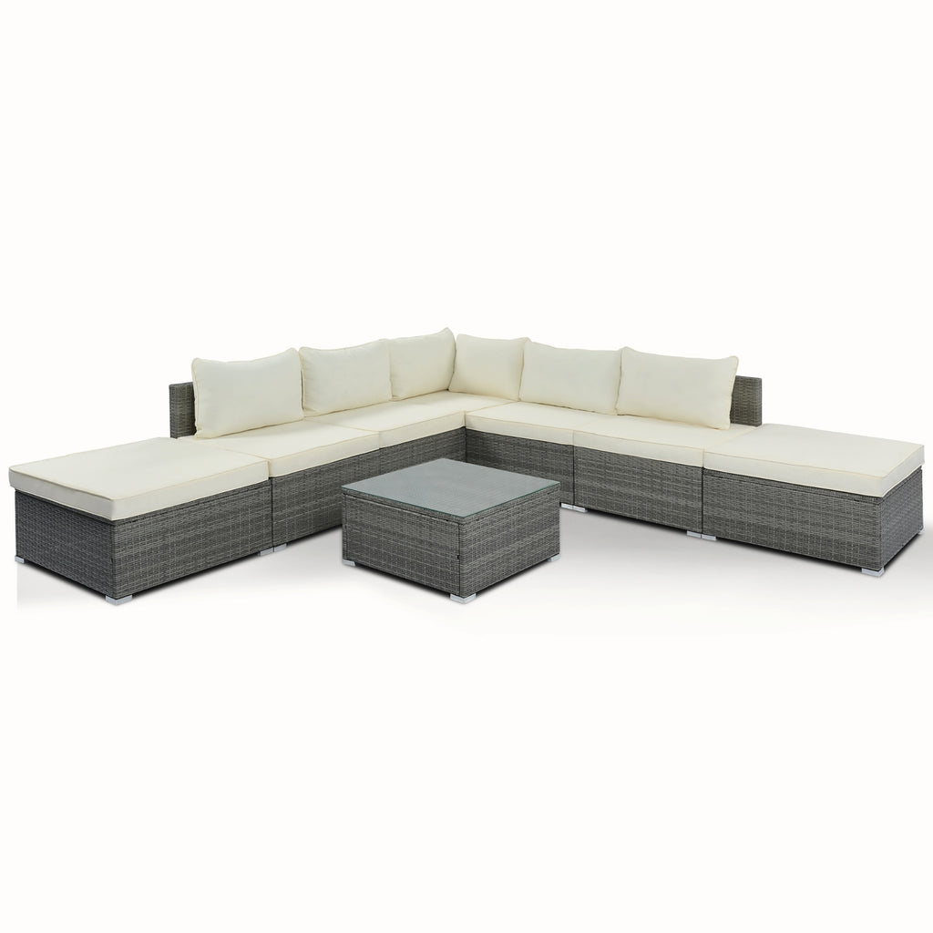 LuneluX_Home – 8-Piece Wicker Patio Conversation Set with Cushions - enhanced image 10