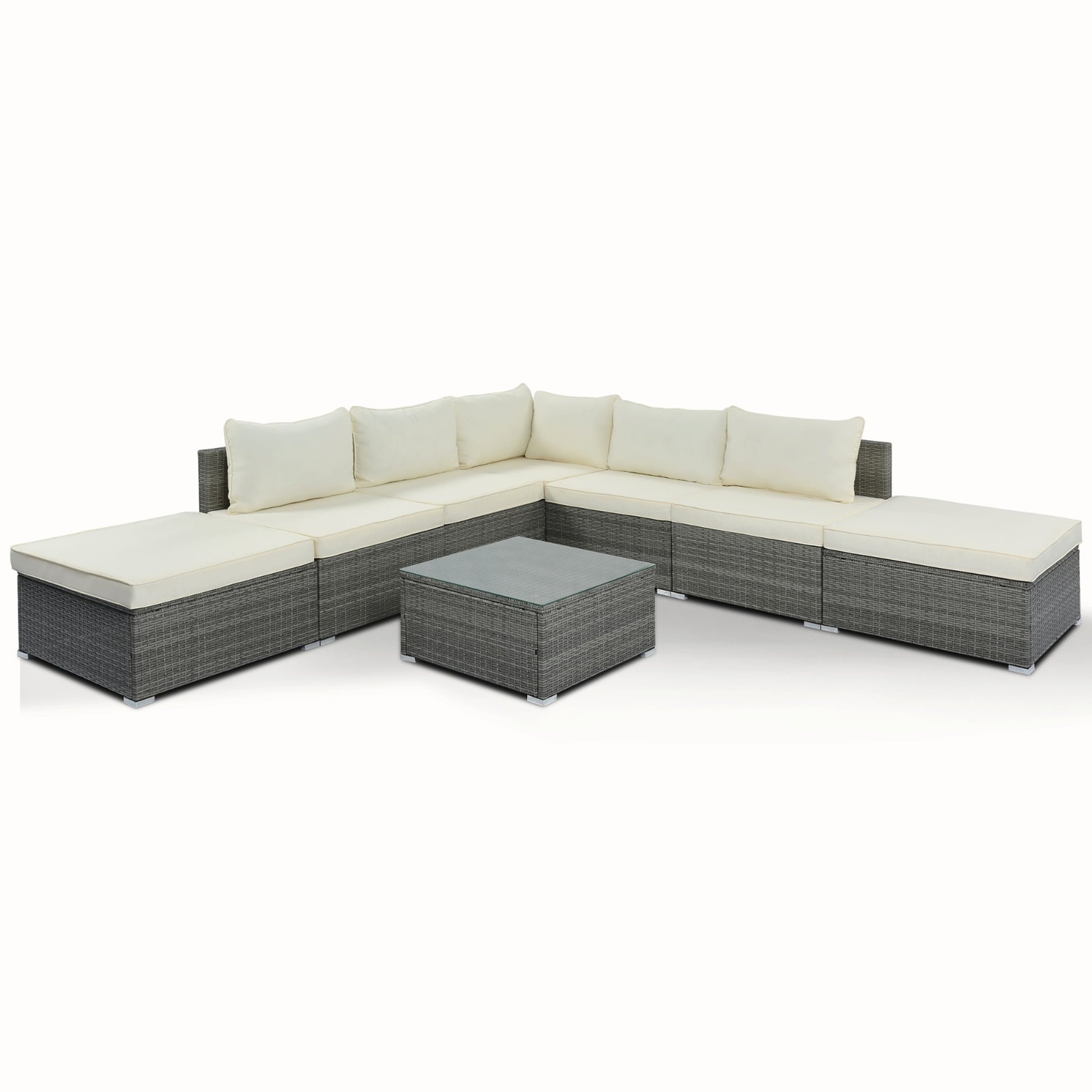 LuneluX_Home – 8-Piece Wicker Patio Conversation Set with Cushions - enhanced image 10