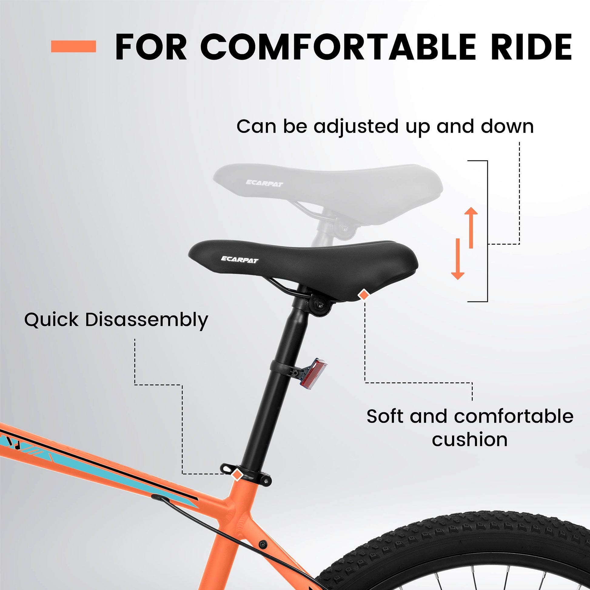 TrailLite™ – 26" ALUMINIUM Mountain Bike (21-Speed, Dual Disc, Orange) - enhanced image 10