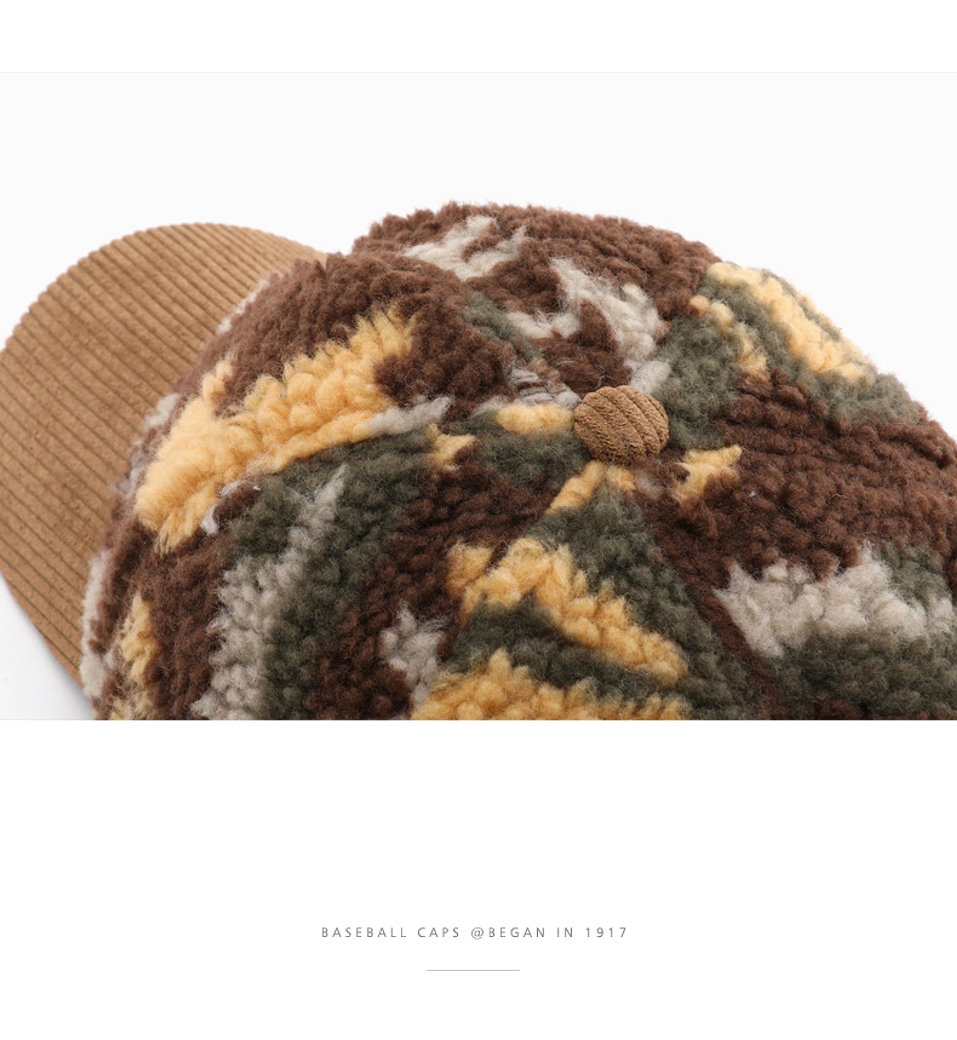 Assorted Colors Plush Camouflage Outdoor Keep Warm Baseball Cap - enhanced image 10