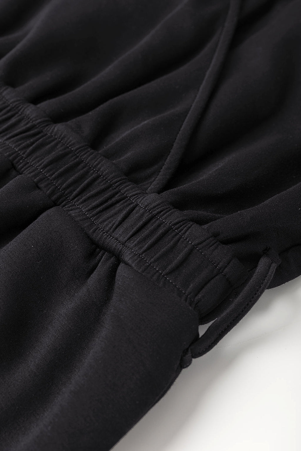 Black Wrap V Neck Sleeveless High Waist Jumpsuit - enhanced image 10