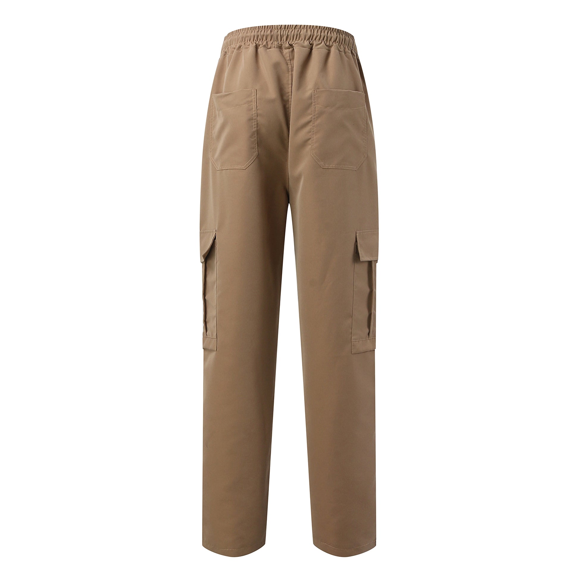 Casual Cargo Pants For Men Loose Straight Drawstring Waist Trousers With Pockets - enhanced image 10