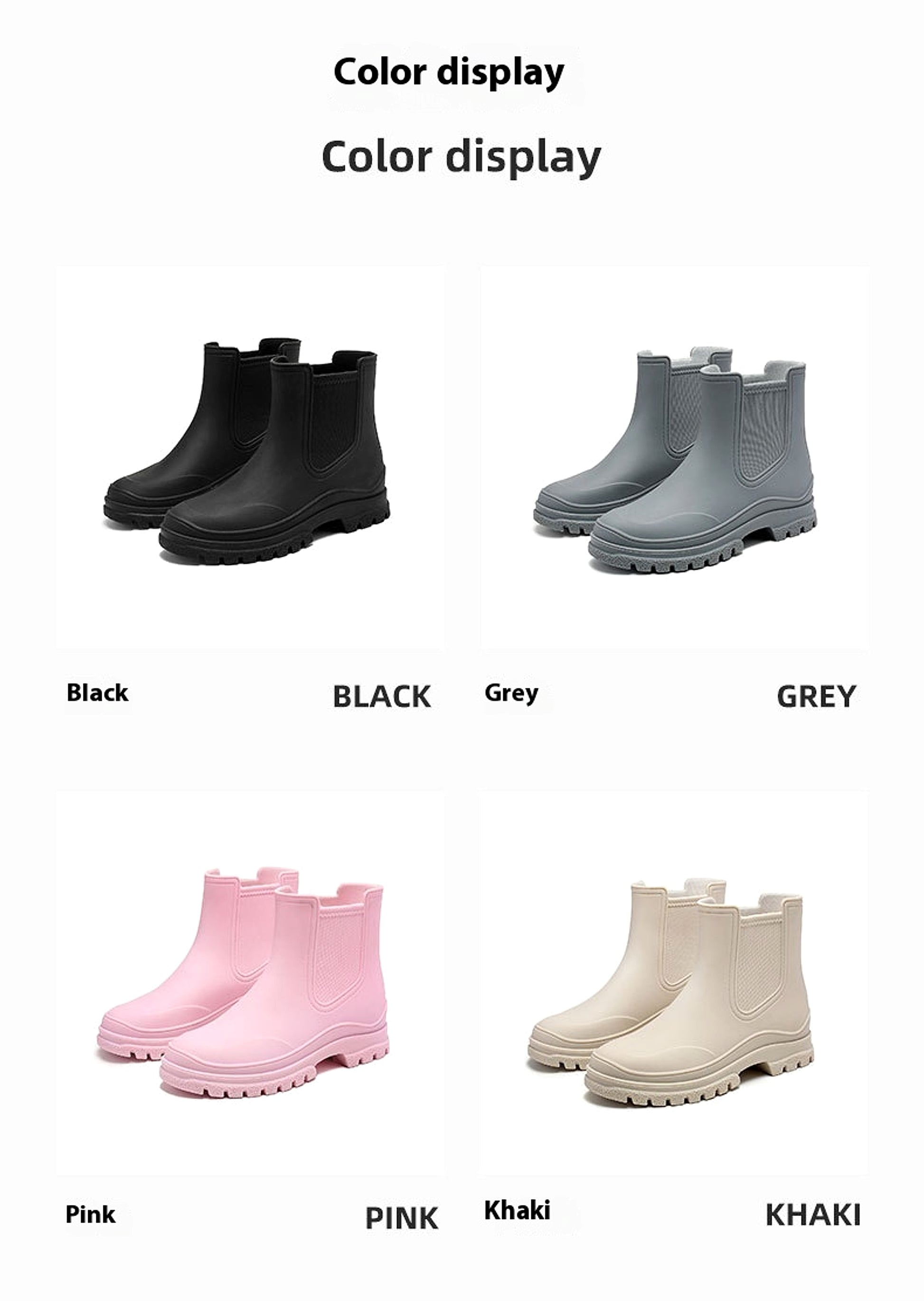 Cross-border Ladies Outdoor Work Rain Boots Lightweight Non-slip Rubber Shoes Kitchen Shoe Cover - enhanced image 10