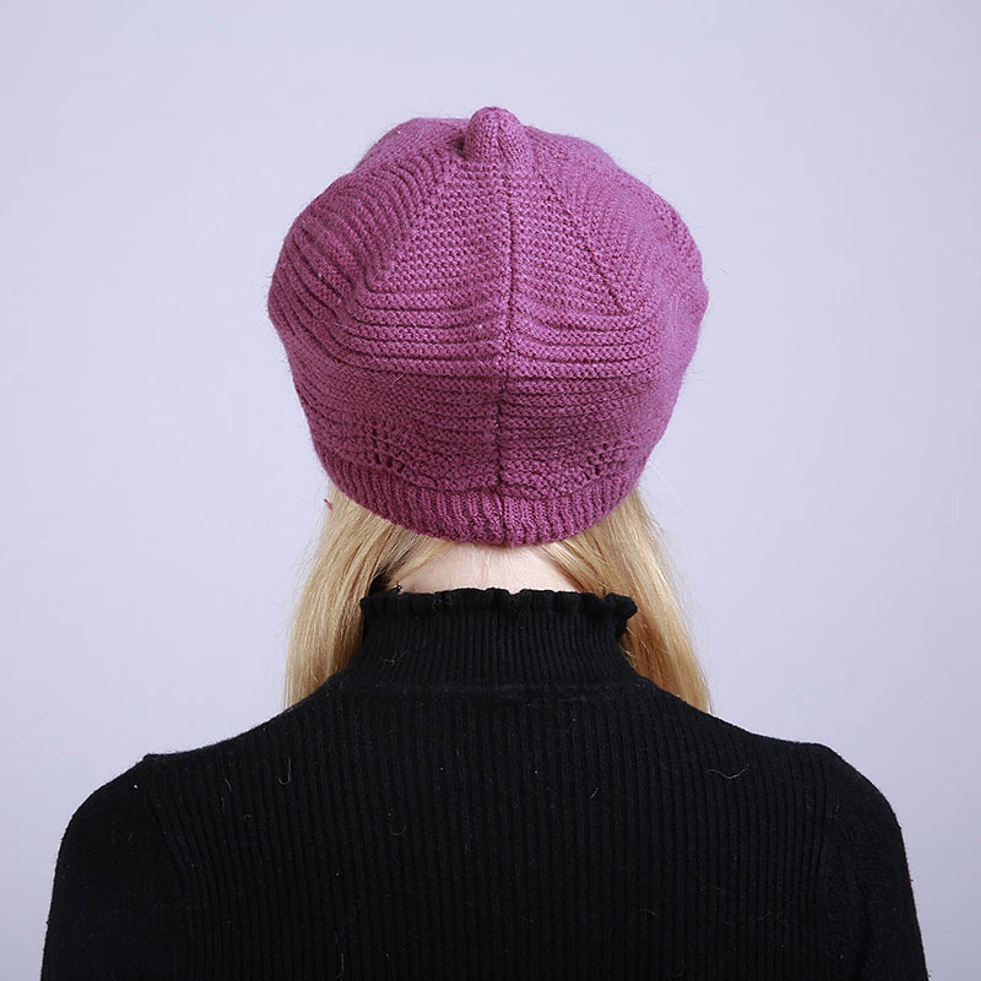 Fleece Fashion Warm Ladies Knitted Hat - enhanced image 10