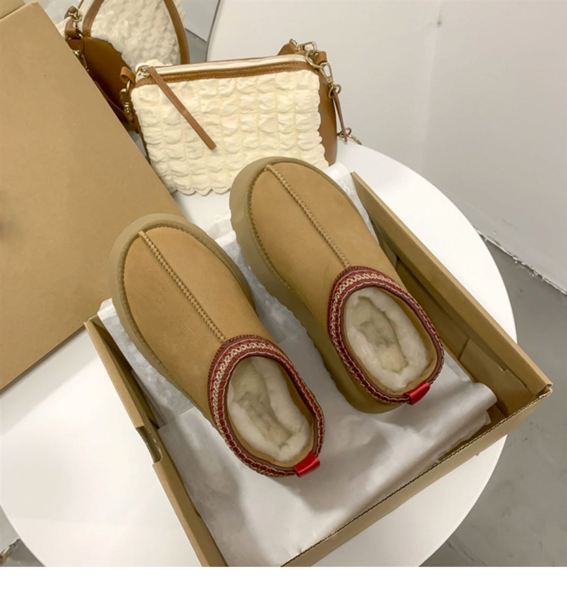 Fleece-lined Warm Slugged Bottom Half Slippers Casual Cotton-padded Shoes - enhanced image 10
