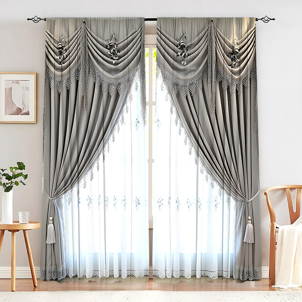 Floréalis™ – European Floral Embroidered Curtain Panel - enhanced image 10
