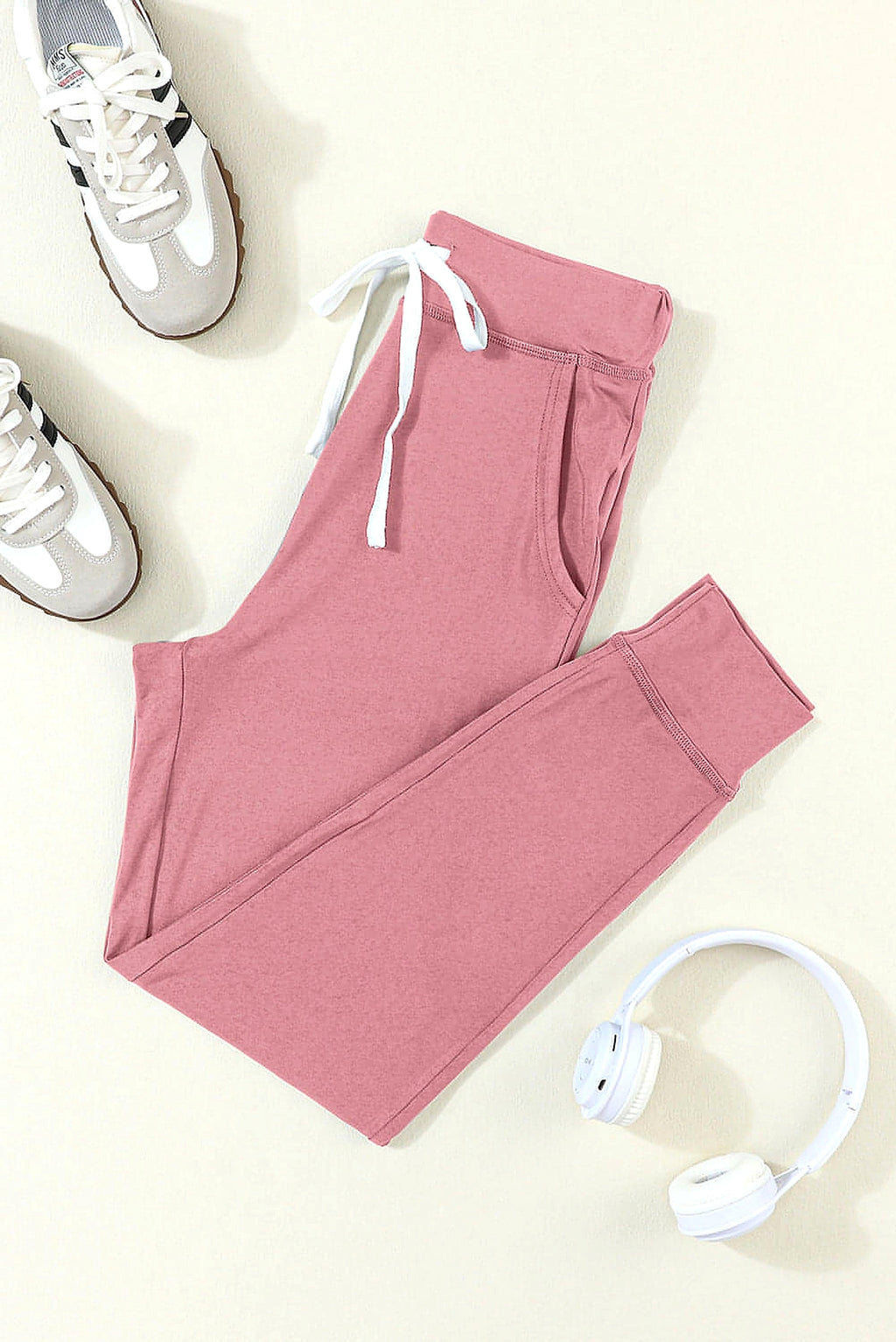 Fushia Drawstring Waist Pocketed Joggers - enhanced image 10