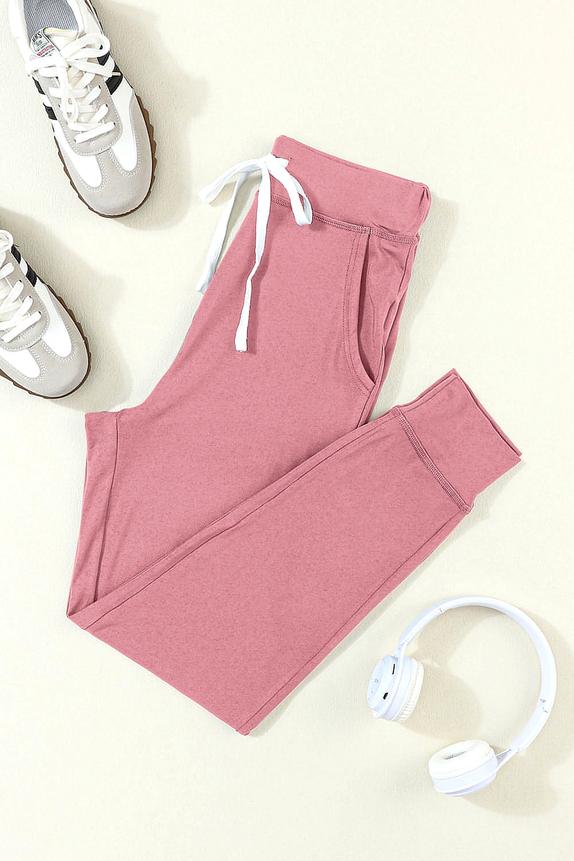 Fushia Drawstring Waist Pocketed Joggers - enhanced image 10