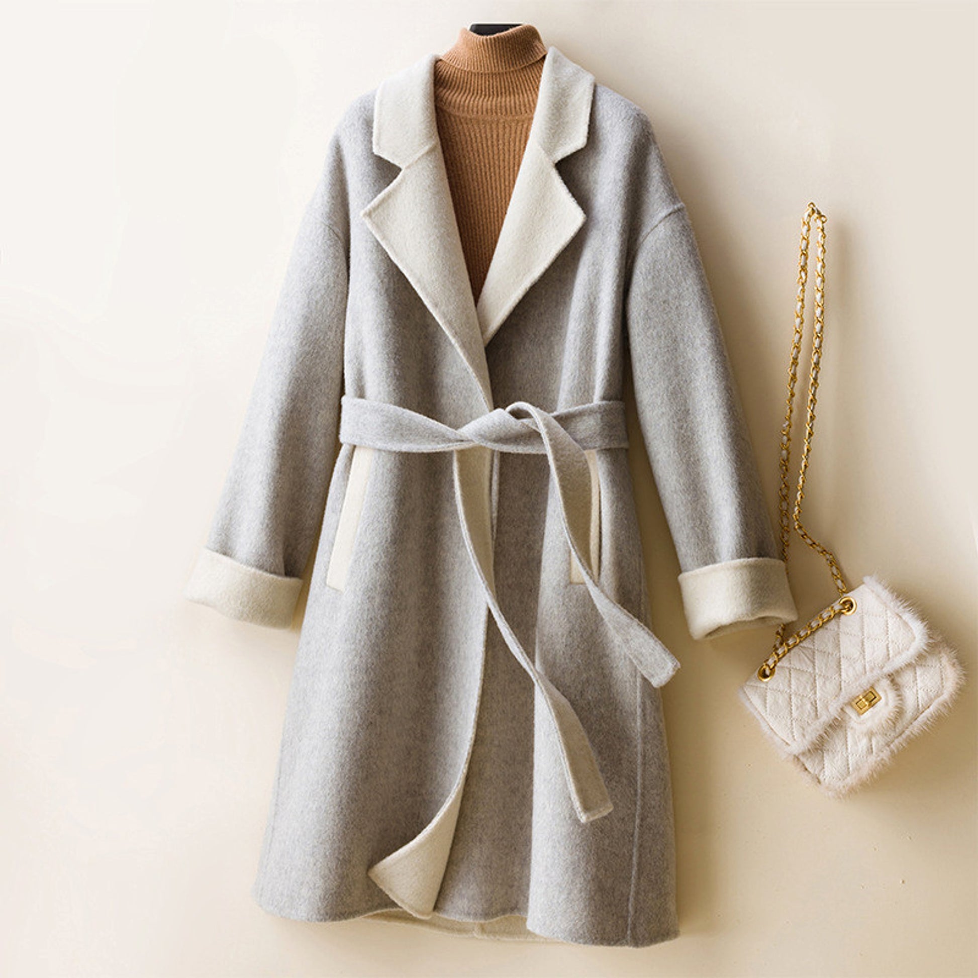 Ladies Wool Double-Faced Coat – Classic Elegance & Cozy Warmth - enhanced image 10