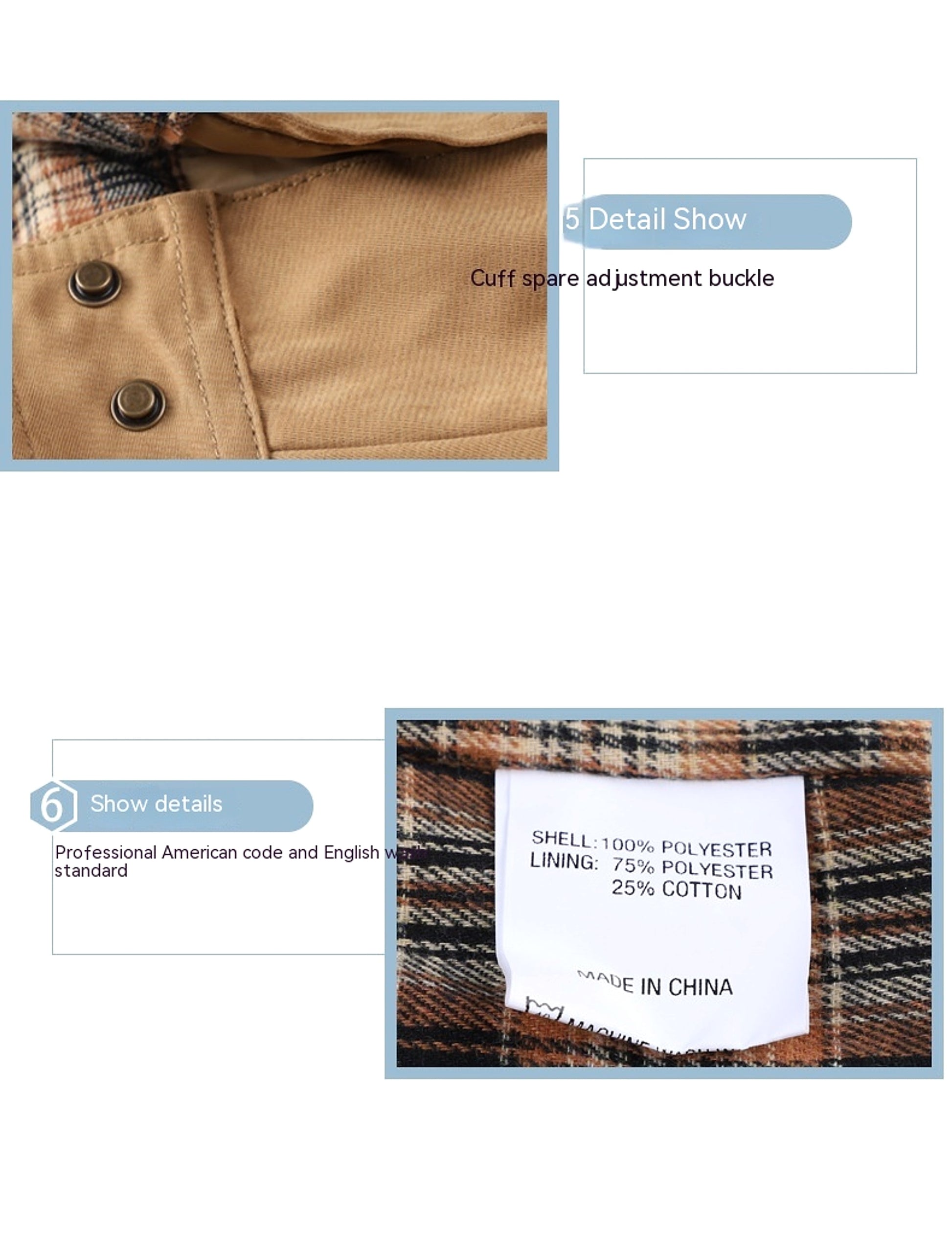 A.1 Lapel Plaid Flannel Casual Retro Western Style Jacket Men - enhanced image 10
