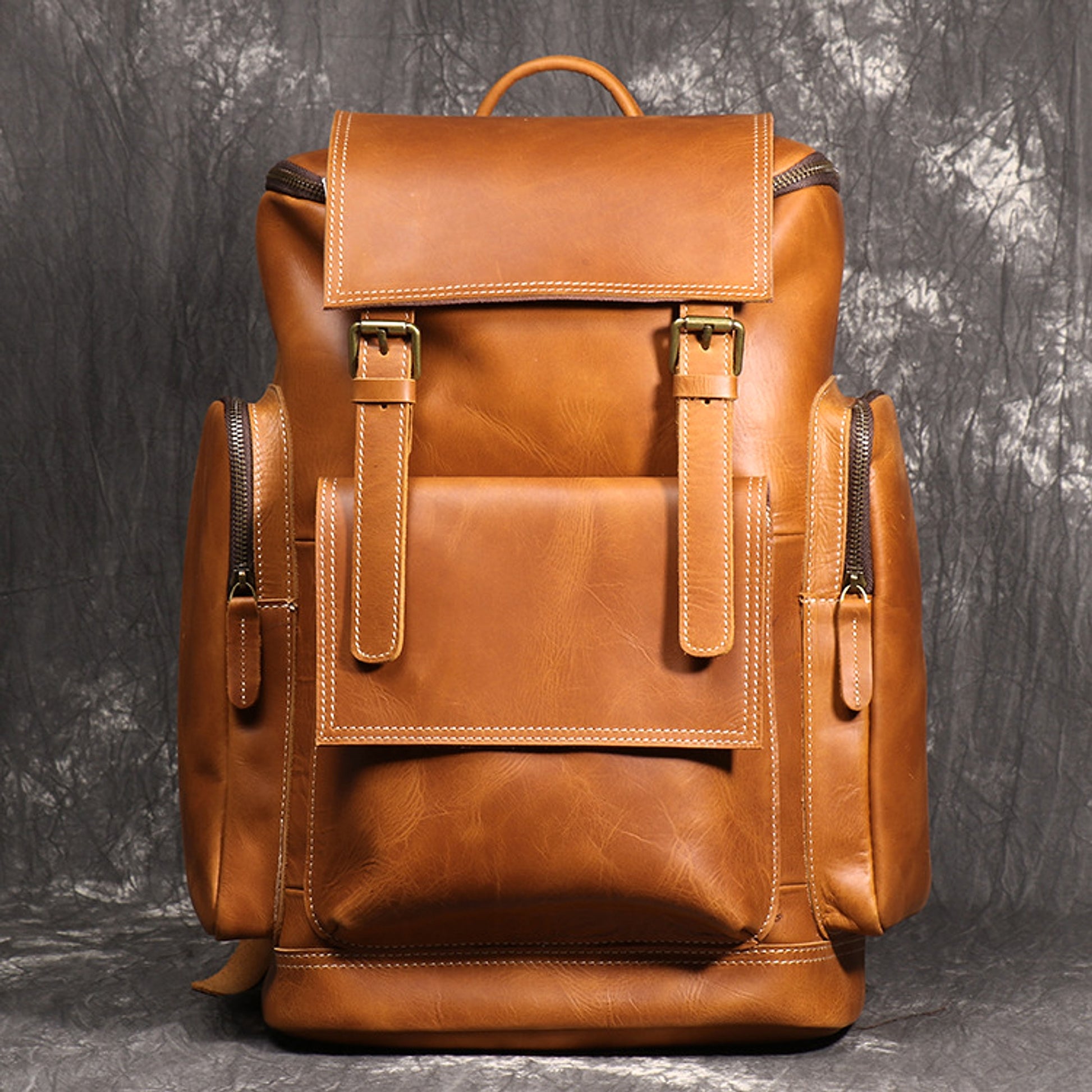 ALLFASHION™ – HeritageLeather Laptop Backpack - enhanced image 10