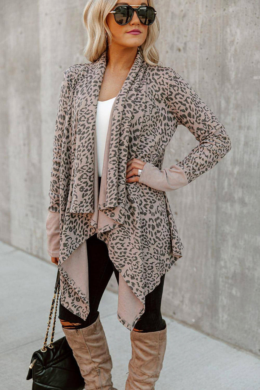 Leopard Open Front Cardigan - enhanced image 10