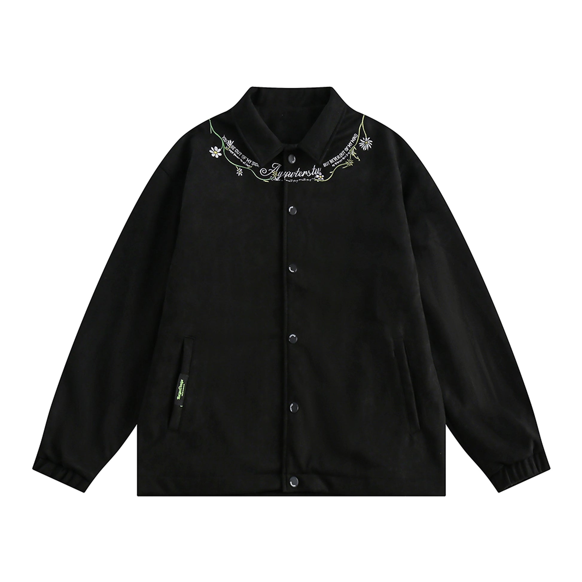 Letter Floral Embroidered Jacket For Men - enhanced image 10