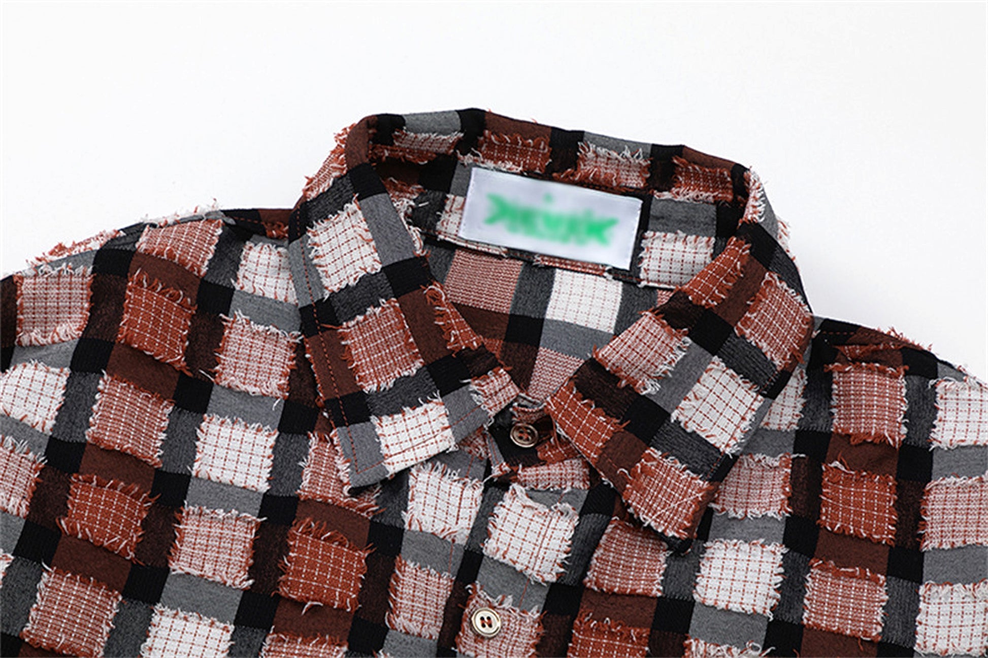 Loose Casual  High Street Frayed Design Lapel Women DressShirt - enhanced image 10