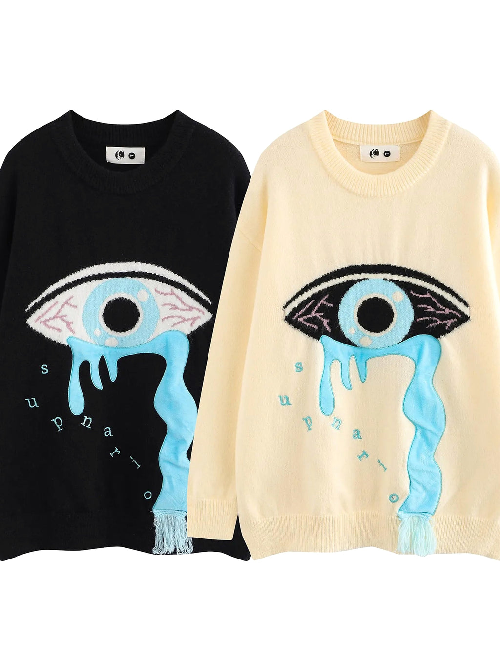 Men's Artistic Eye Graphic Long Sleeve Sweater - enhanced image 10