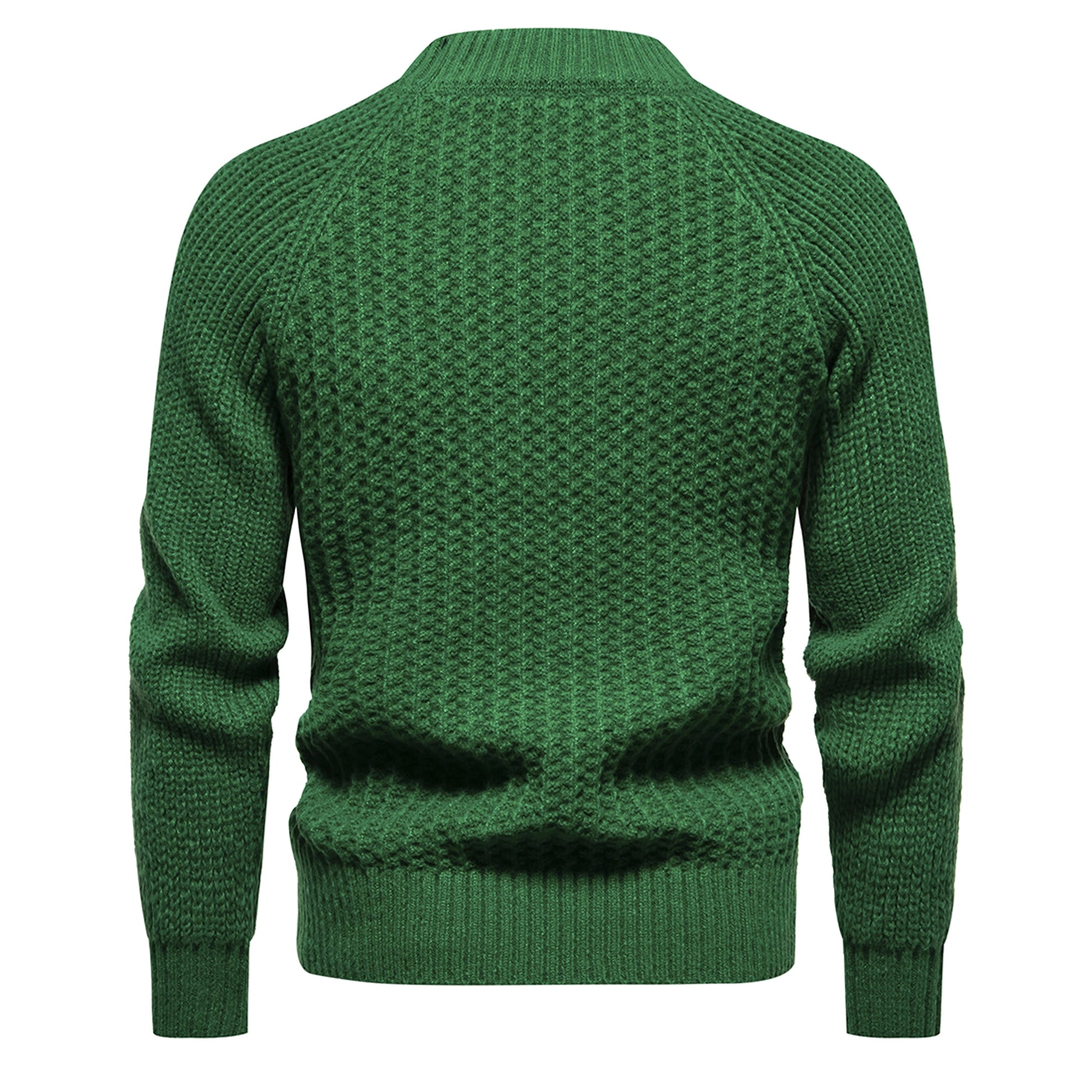Men's Casual Loose Solid Color Round Neck Sweater - enhanced image 10