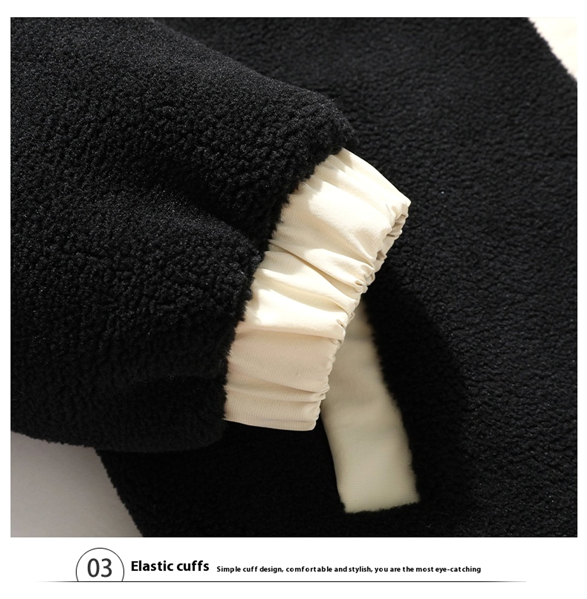 Men's Lamb Wool Student Versatile Thickened Padded Polar Fleece Cotton-padded Jacket - enhanced image 10