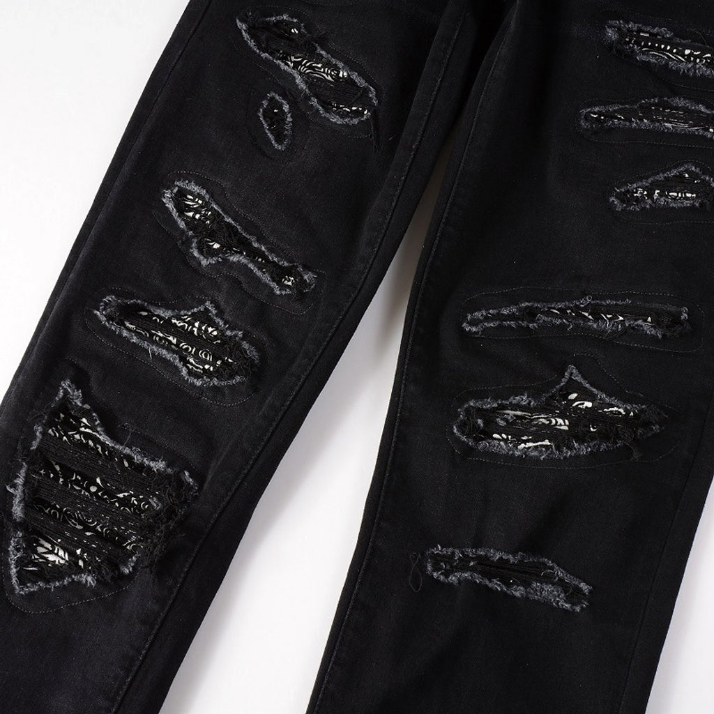 Men's Paisley Patch Street Jeans - enhanced image 10
