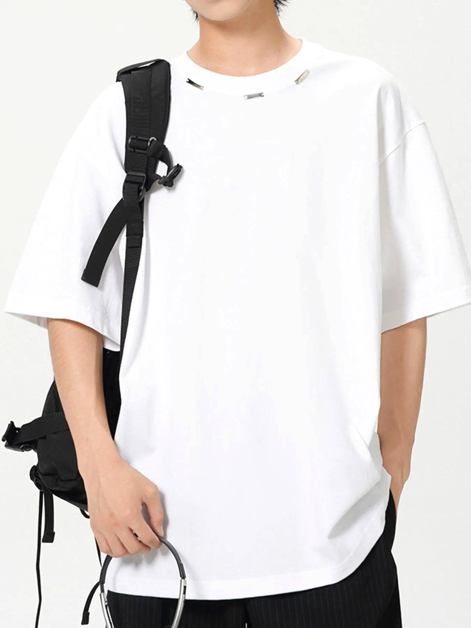 Men's Plus Size Oversized Crew Neck Short Sleeve T-Shirt - enhanced image 10