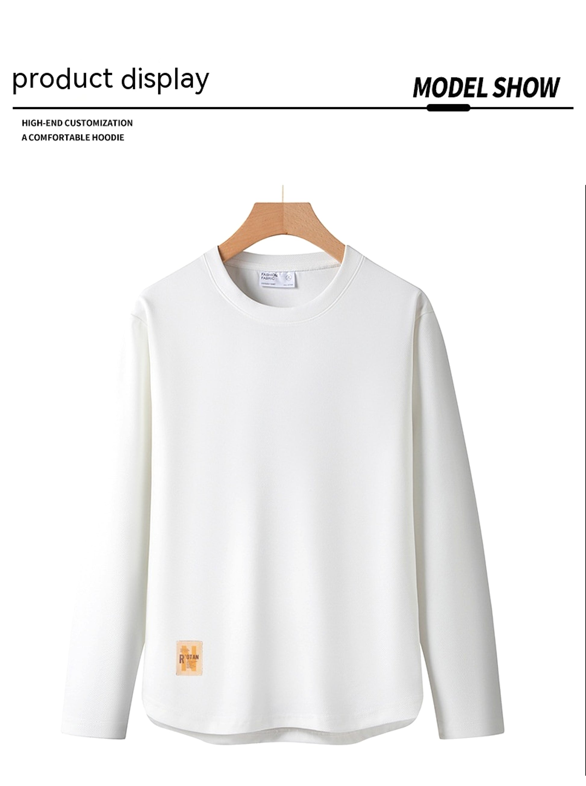 Men's Round Neck Air Layer Sweaters Menswear Youth Fashion Casual All-matching Hoodie - enhanced image 10