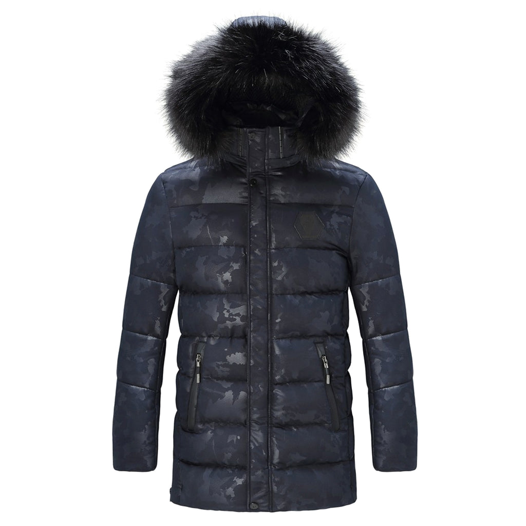 Men's Short Thickened Winter Outdoor Cotton-padded Clothing British Fur Collar Coat Jacket - enhanced image 10