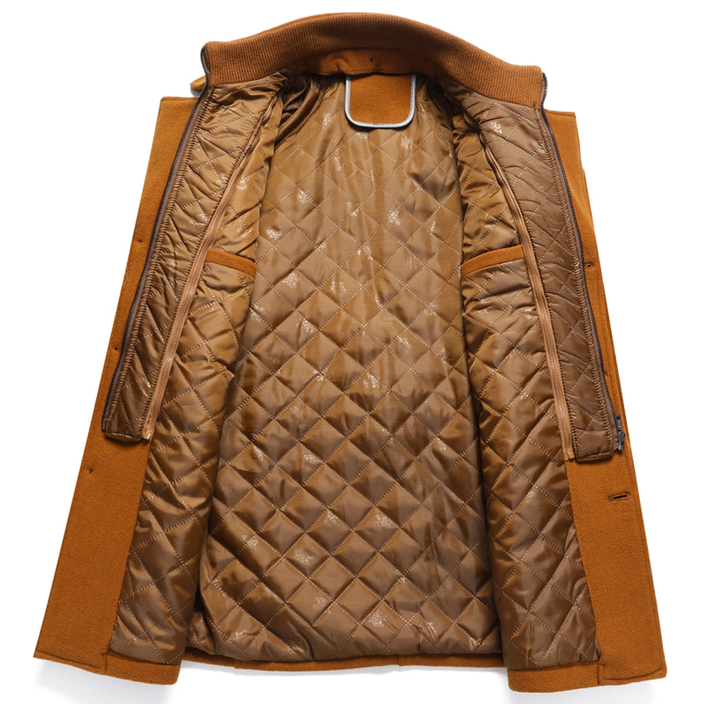 Men's Wool Woolen Thickened Overcoat Jacket - enhanced image 10