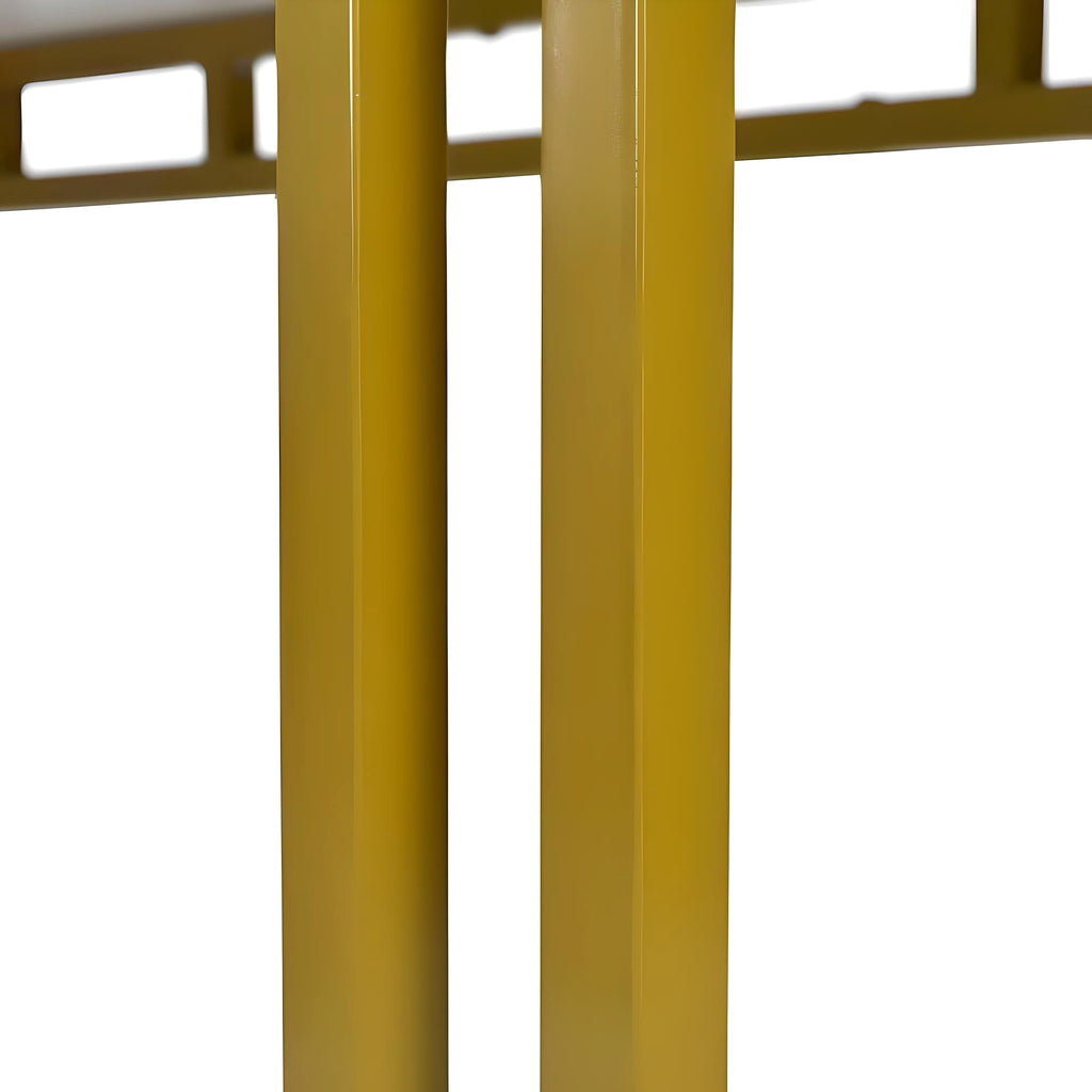 LuneluX_Home – Modern Rectangular Dining Table with Golden Metal Frame (120×70 cm) - enhanced image 10