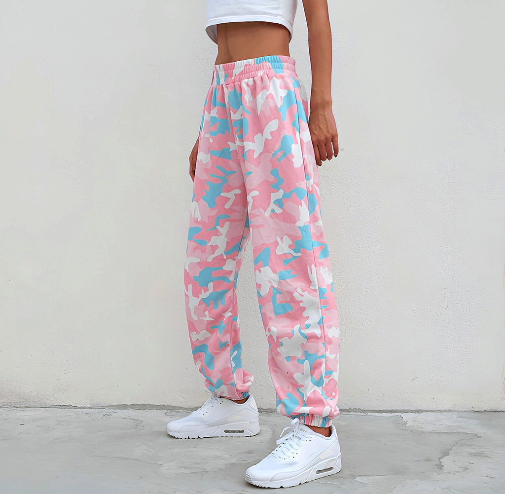 Camouflage Pants Spring High Waist Casual Joggers Elastic Sweatpants Women - enhanced image 10