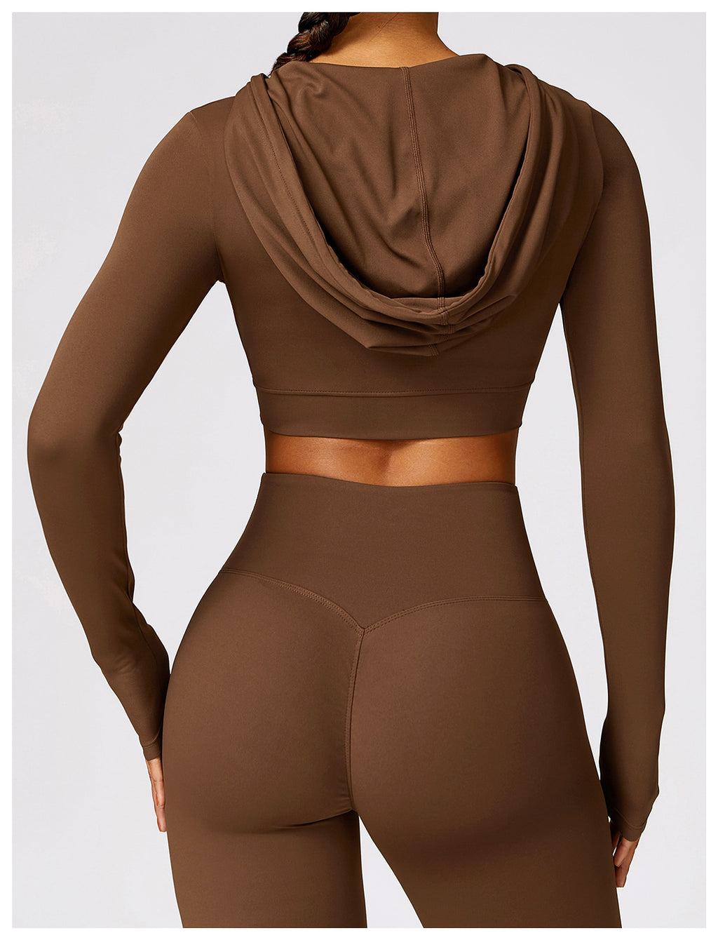 Outdoor Running Hooded Top Yoga Leggings - enhanced image 10