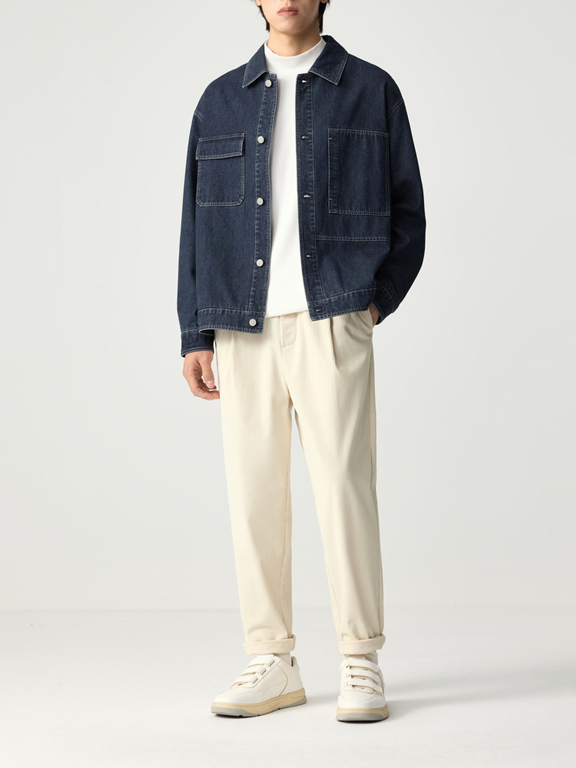 Pocket Decorative Lapel Men's Jacket - enhanced image 10