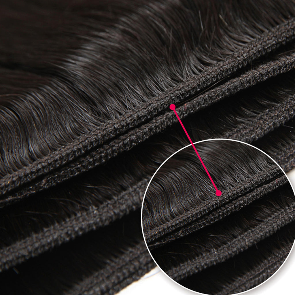 Real human hair straight wave human hair hair curtain natural color wig hair extension - enhanced image 10