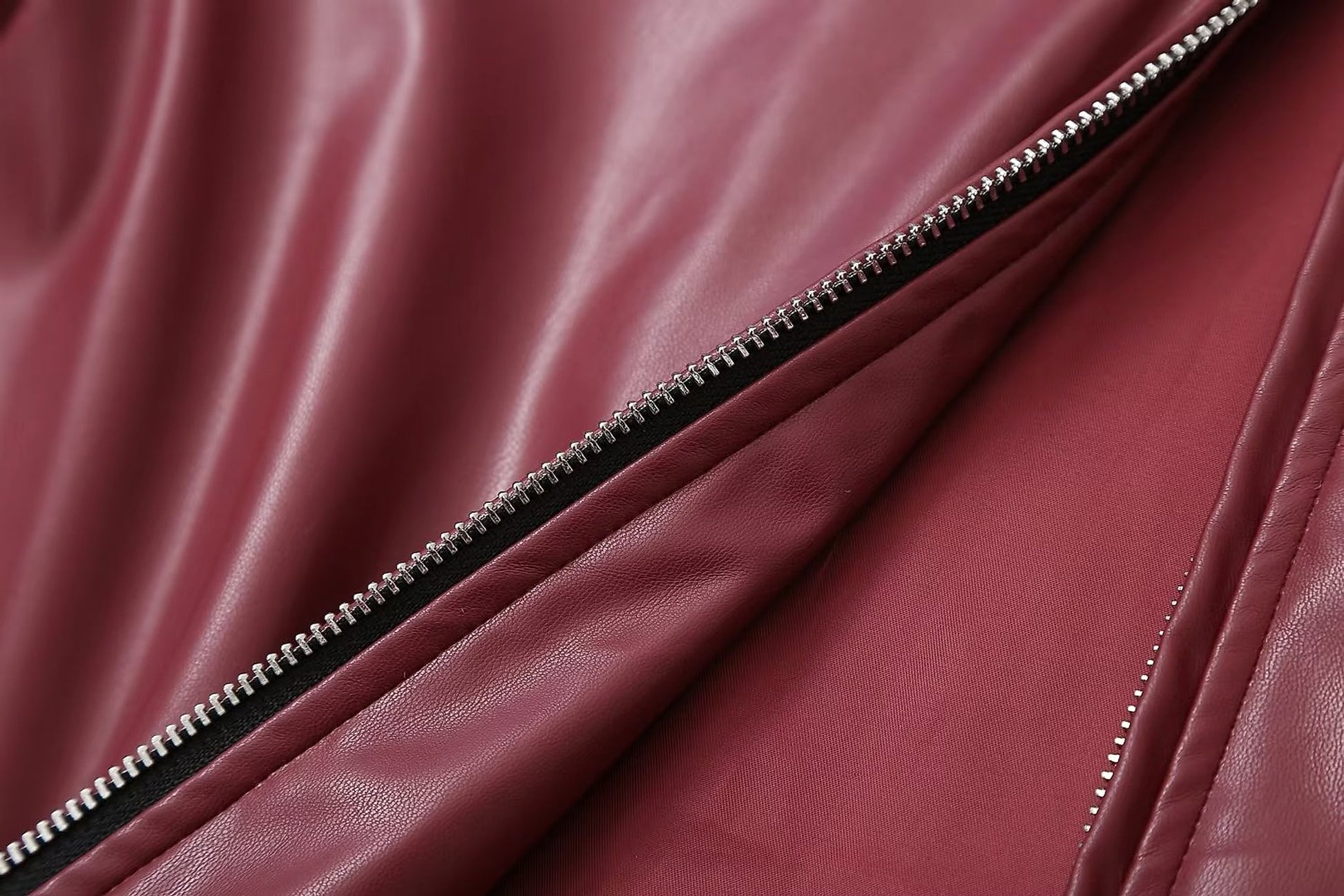 Retro Fashion Polo Collar Advanced PU Leather Jacket Coat - enhanced image 10