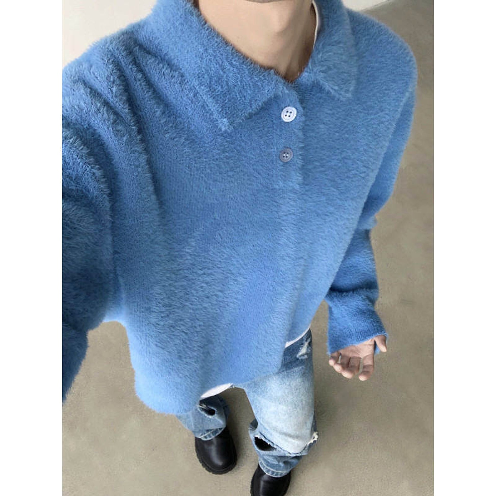 Skin-friendly Mohair Pullover Sweater - enhanced image 10