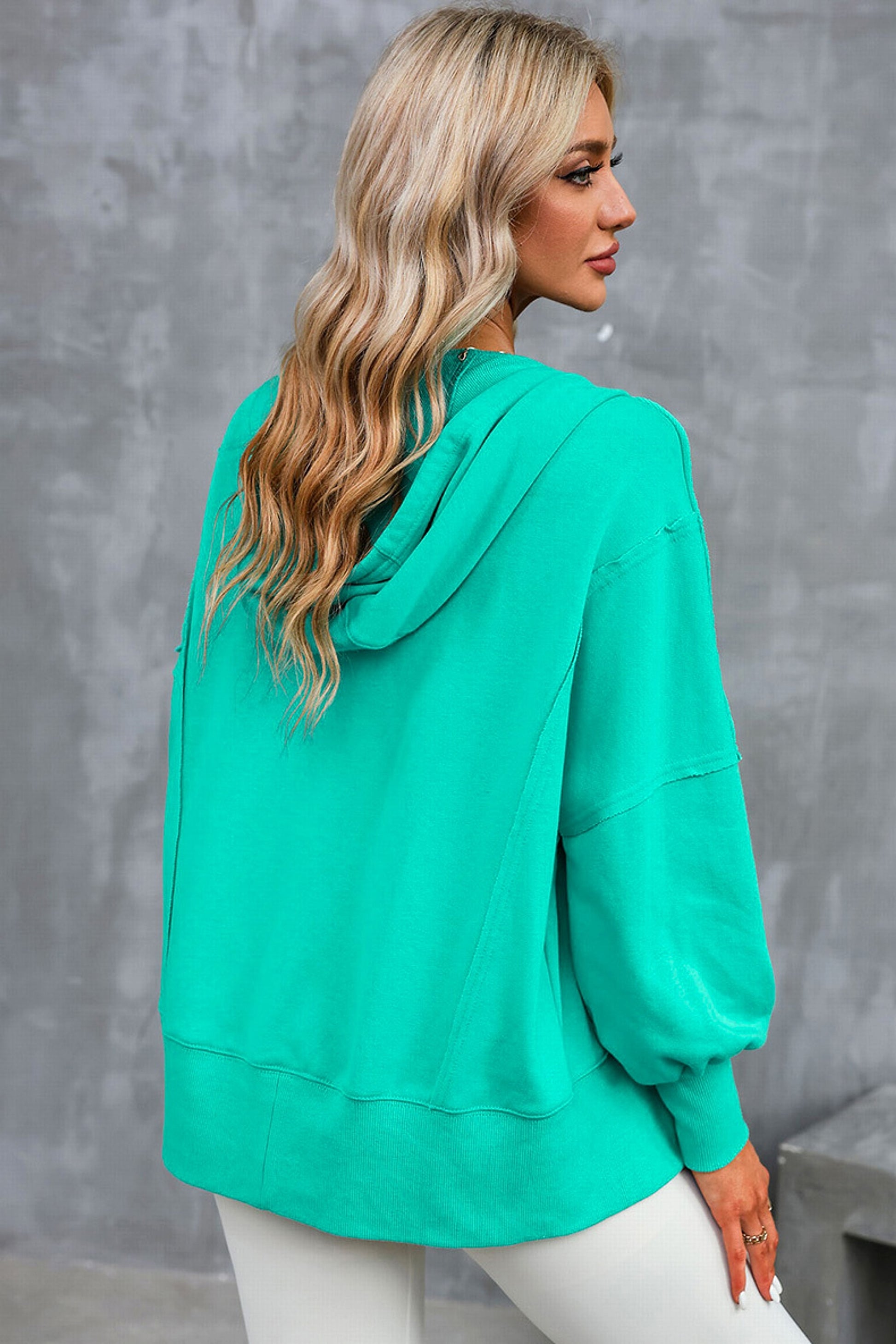 Solid Color Long Sleeve Sweater For Women (Zipper) - enhanced image 10