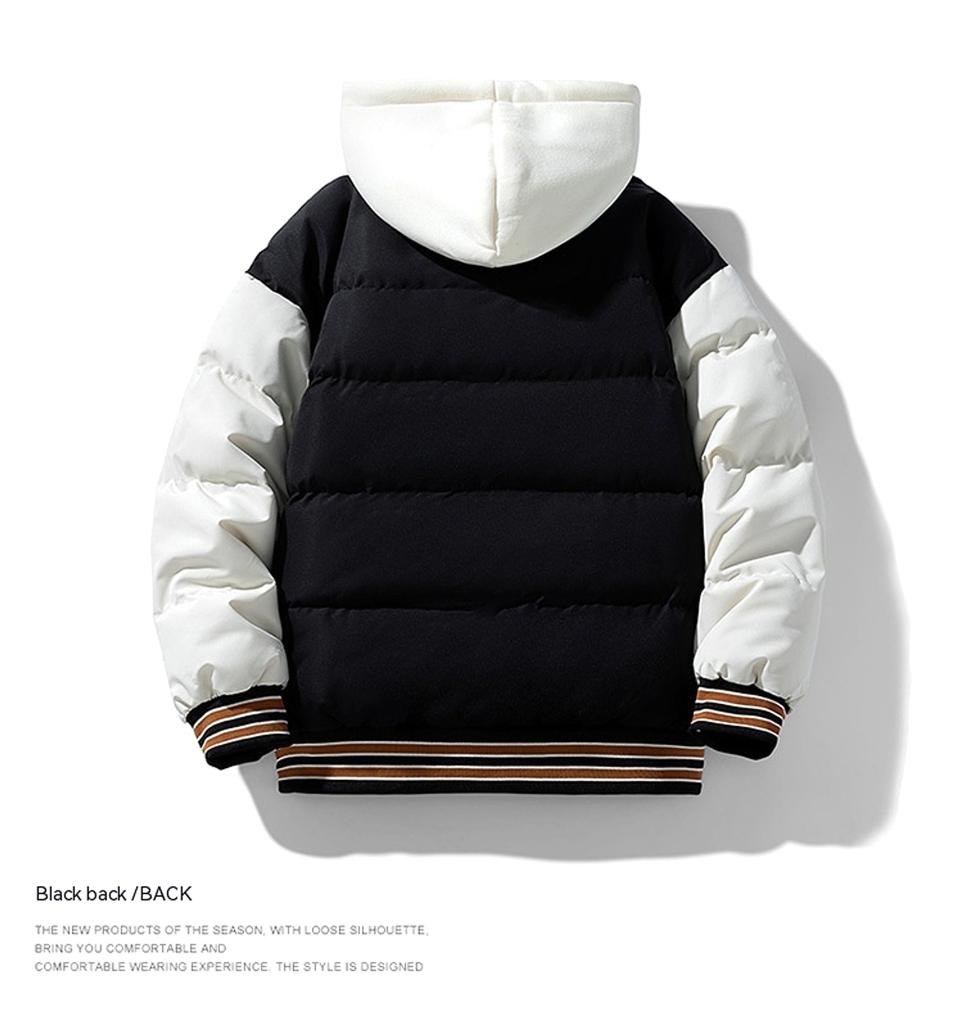 Thickened Down Cotton Jacket With Hood And Two Fake Pieces Men - enhanced image 10