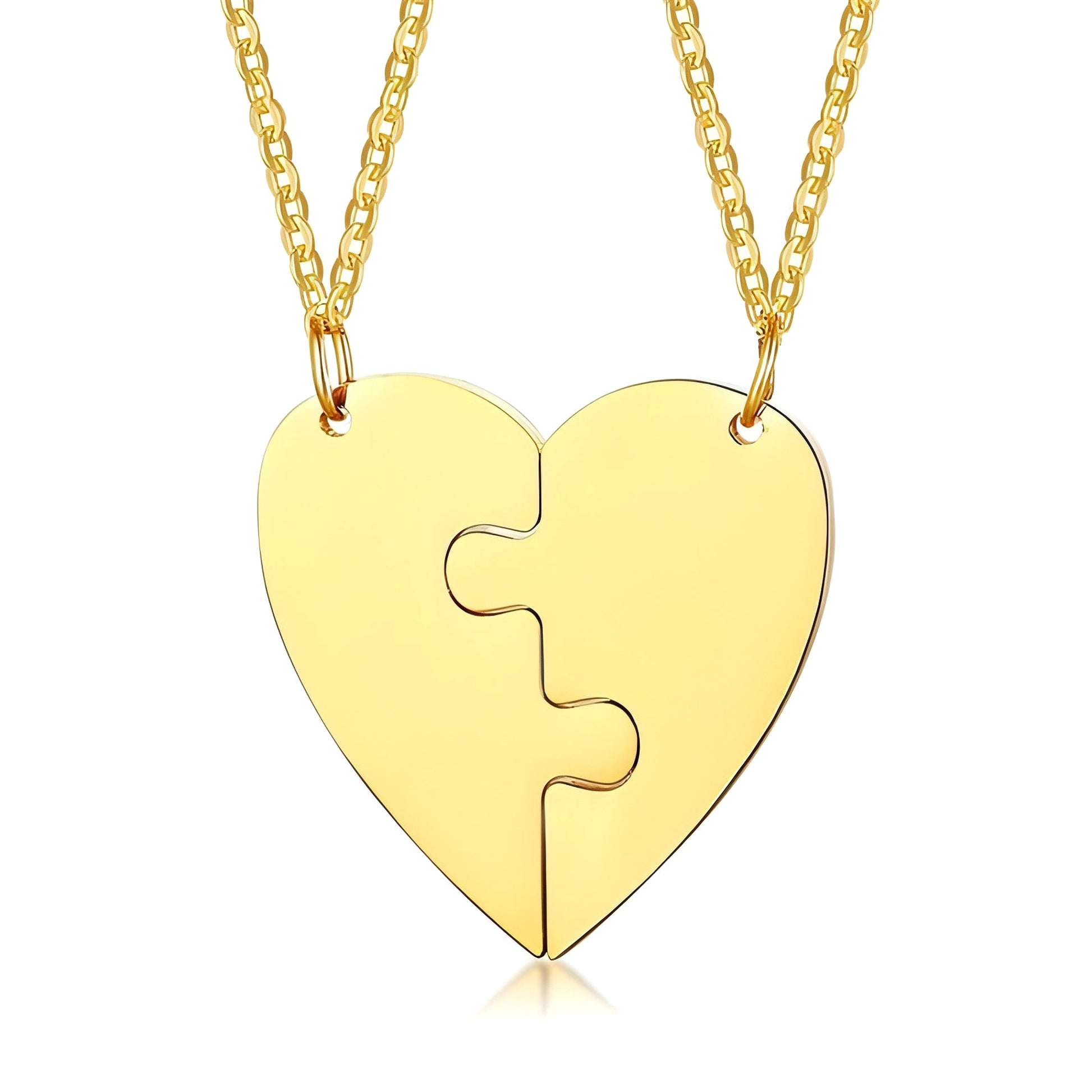 Titanium Steel Heart-Shaped Friendship Pendant – Two-Piece Jewelry - enhanced image 10