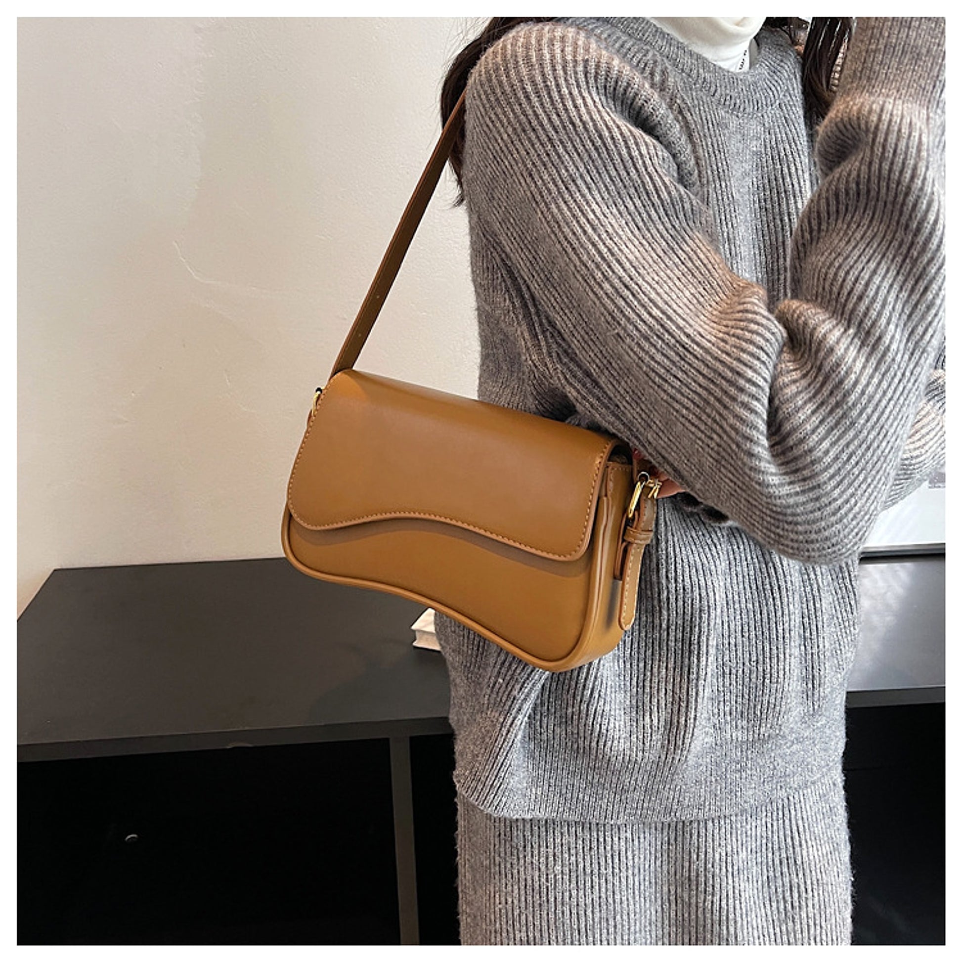 VelouraCraft™ – Magnetic Buckle Shoulder Bag - enhanced image 10