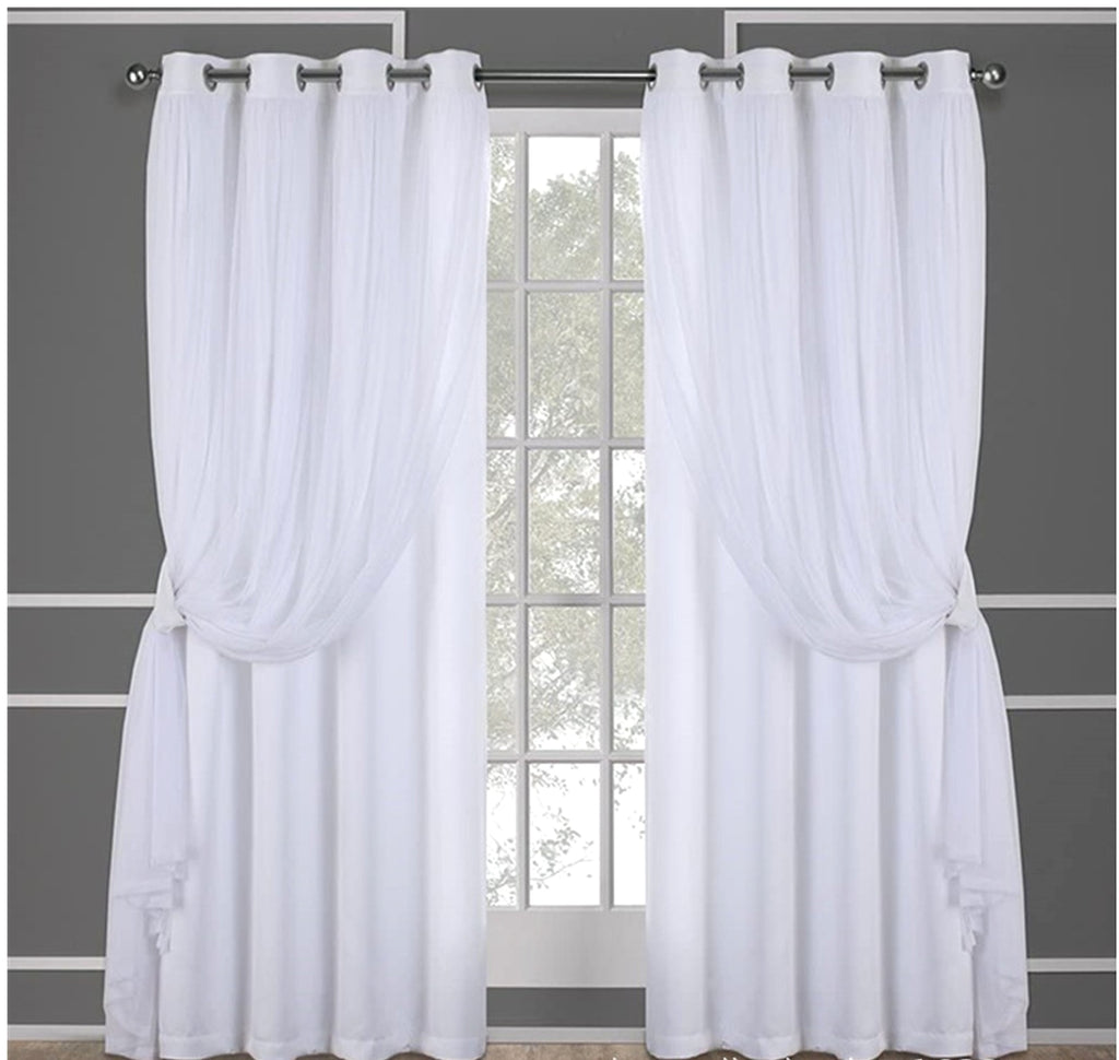 Velura™ – Double Layer Lace-Trim Blackout Curtain - enhanced image 10