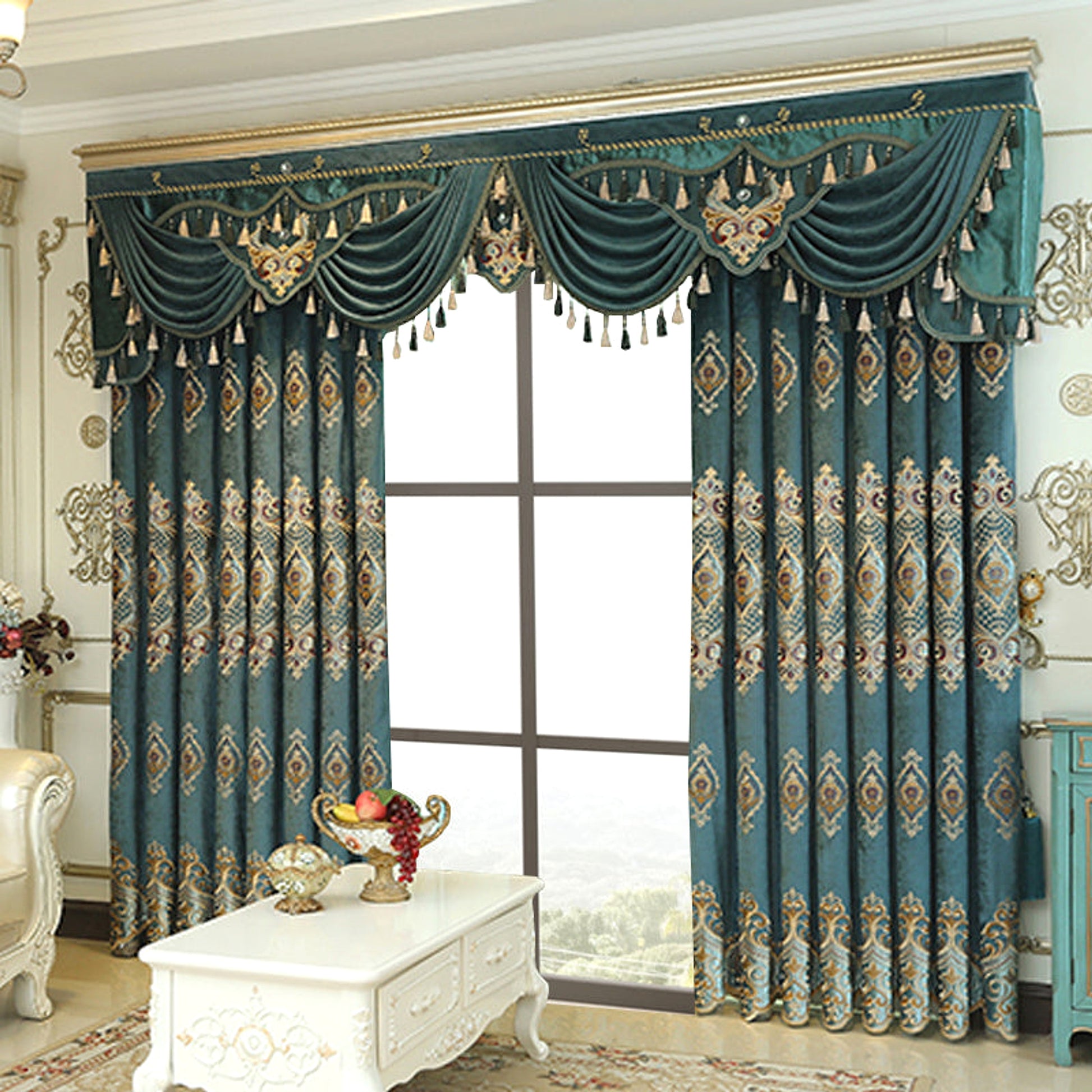 VelureMajestique™ – Luxury Embroidered Blackout Curtains (2-Piece Set) - enhanced image 10