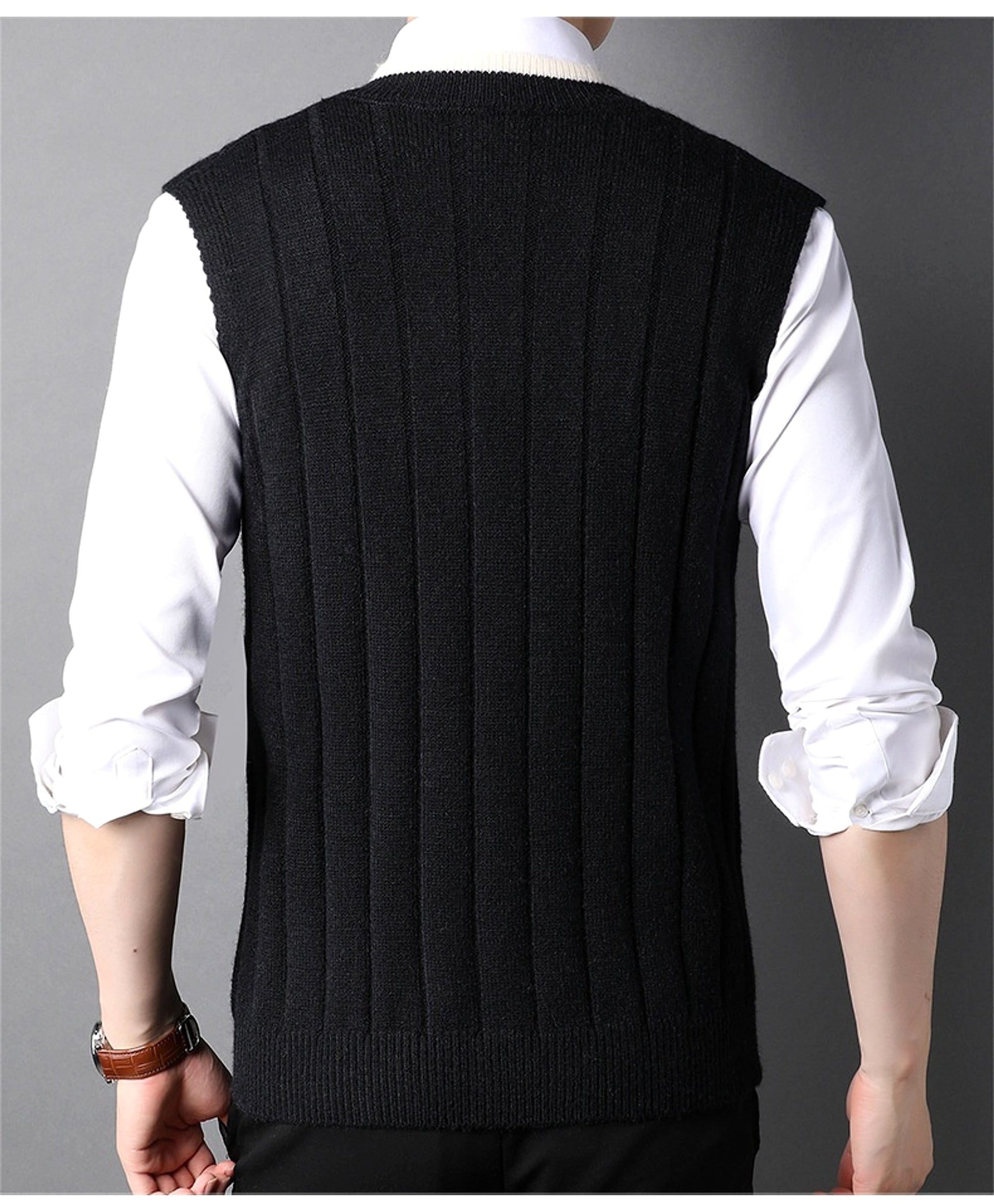 Vest Men's Sleeveless Thermal Sweater - enhanced image 10