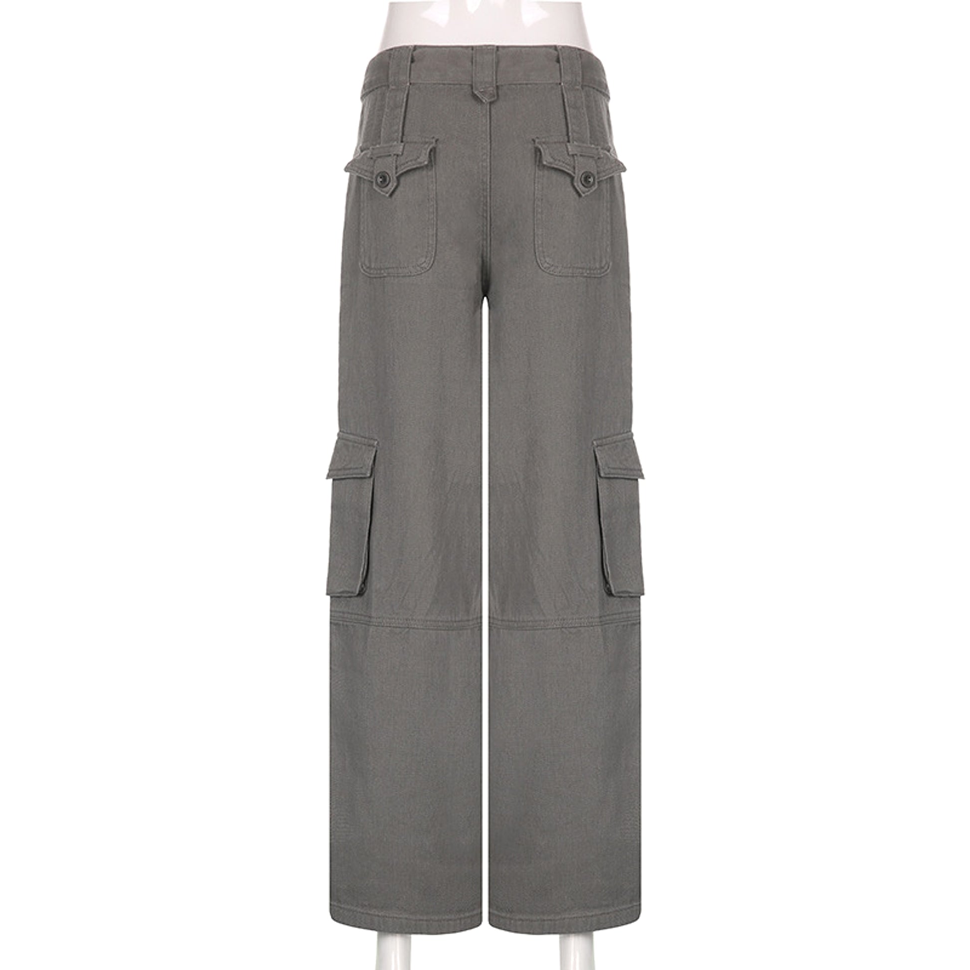 Vintage Multi Pocket Belt Casual Workwear Jeans Women - enhanced image 10