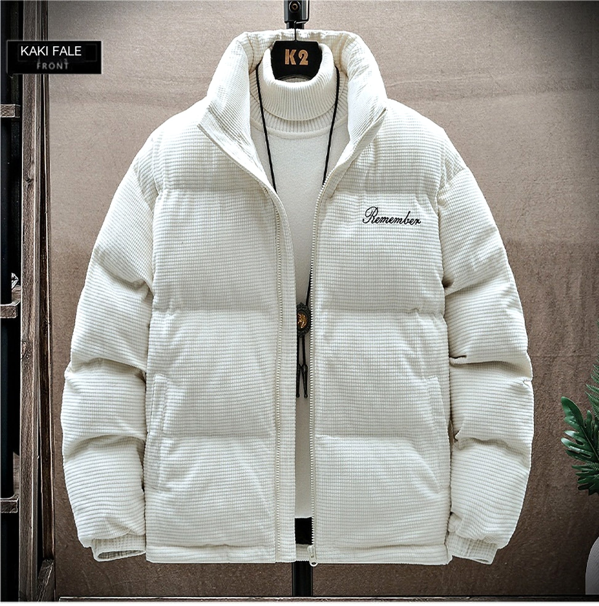 Waffle Coat Winter Warm And Trendy Cotton Coat - enhanced image 10