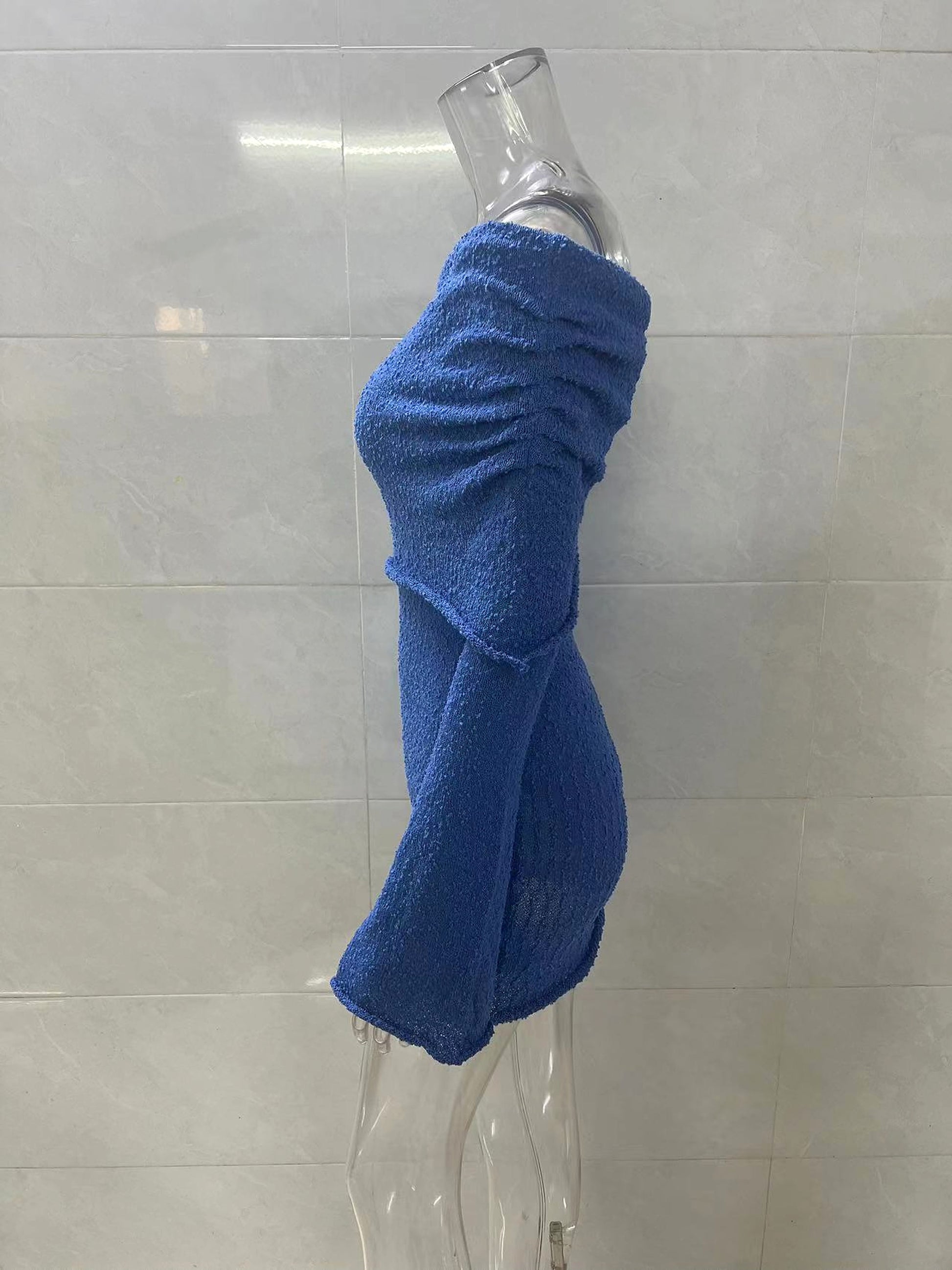 25 Edition – Off-Shoulder Knit Bodycon Dress - enhanced image 11
