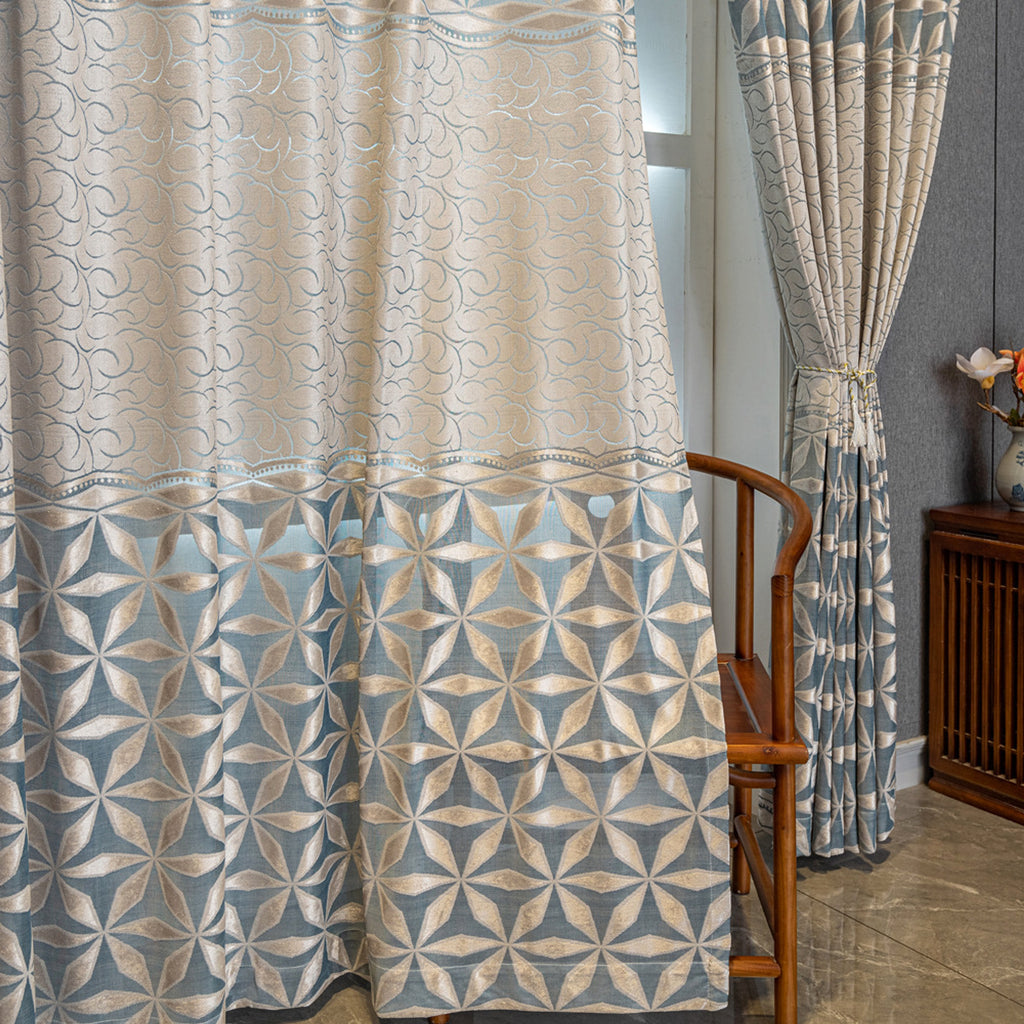 AliciaDrape™ – American Jacquard Curtain in Ice Blue - enhanced image 11