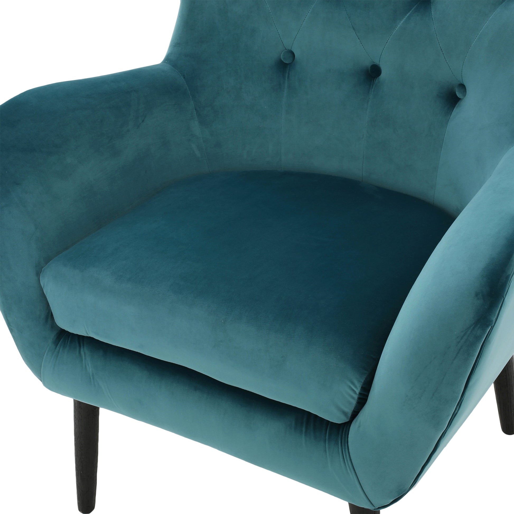🪑 LuneluX_Home – Velvet Wingback Lounge Chair (Teal) - enhanced image 11