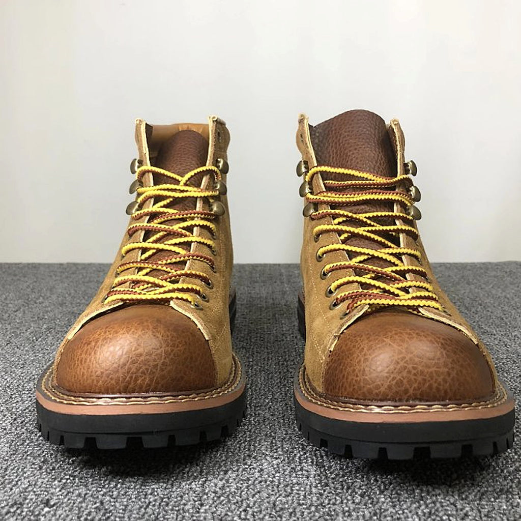 Autumn And Winter Men's Round Toe Fashion Casual Leather Shoes Martin Boots - enhanced image 11