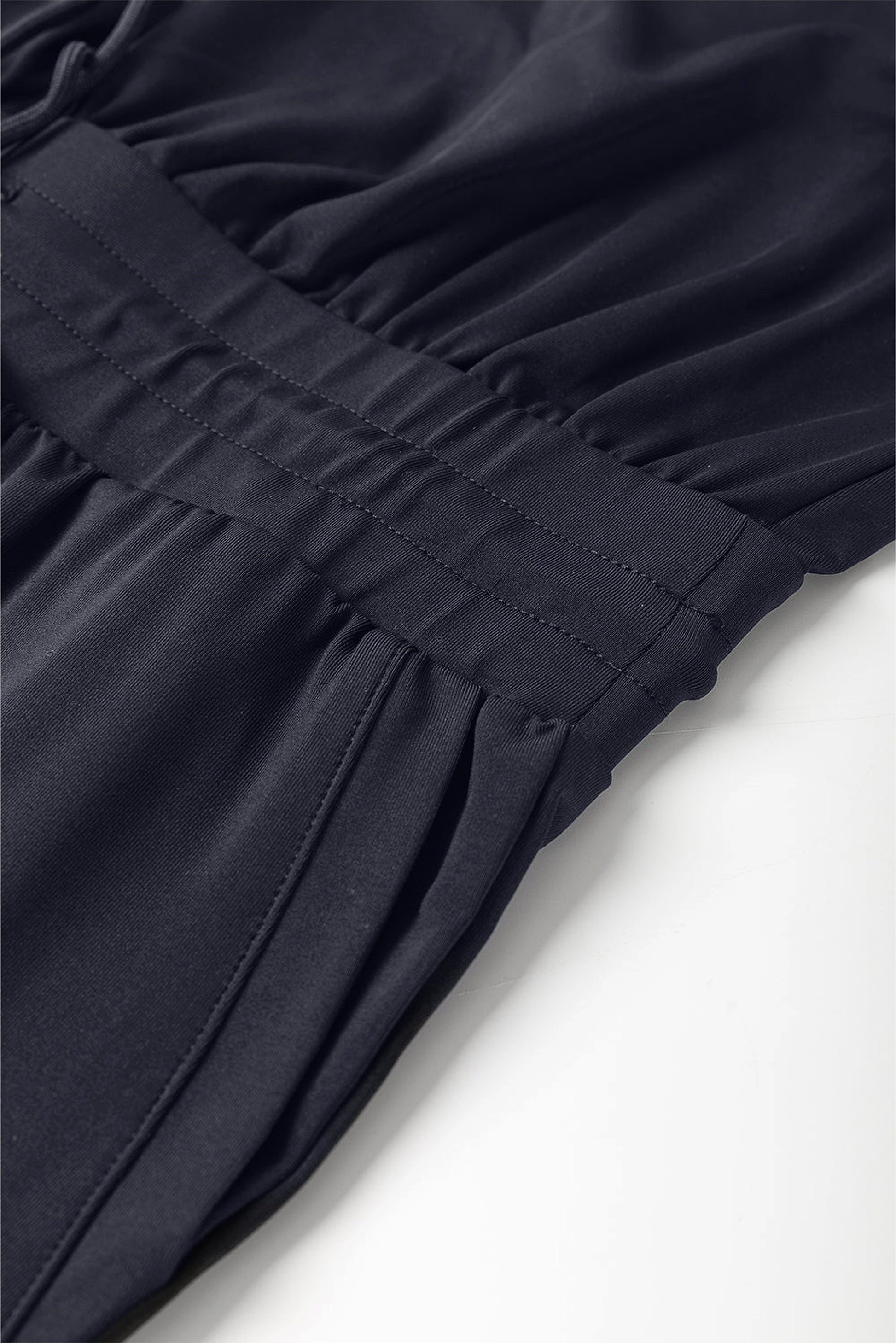 Black Casual Tank Style Tie Waist Pocketed Jogger Jumpsuit - enhanced image 11